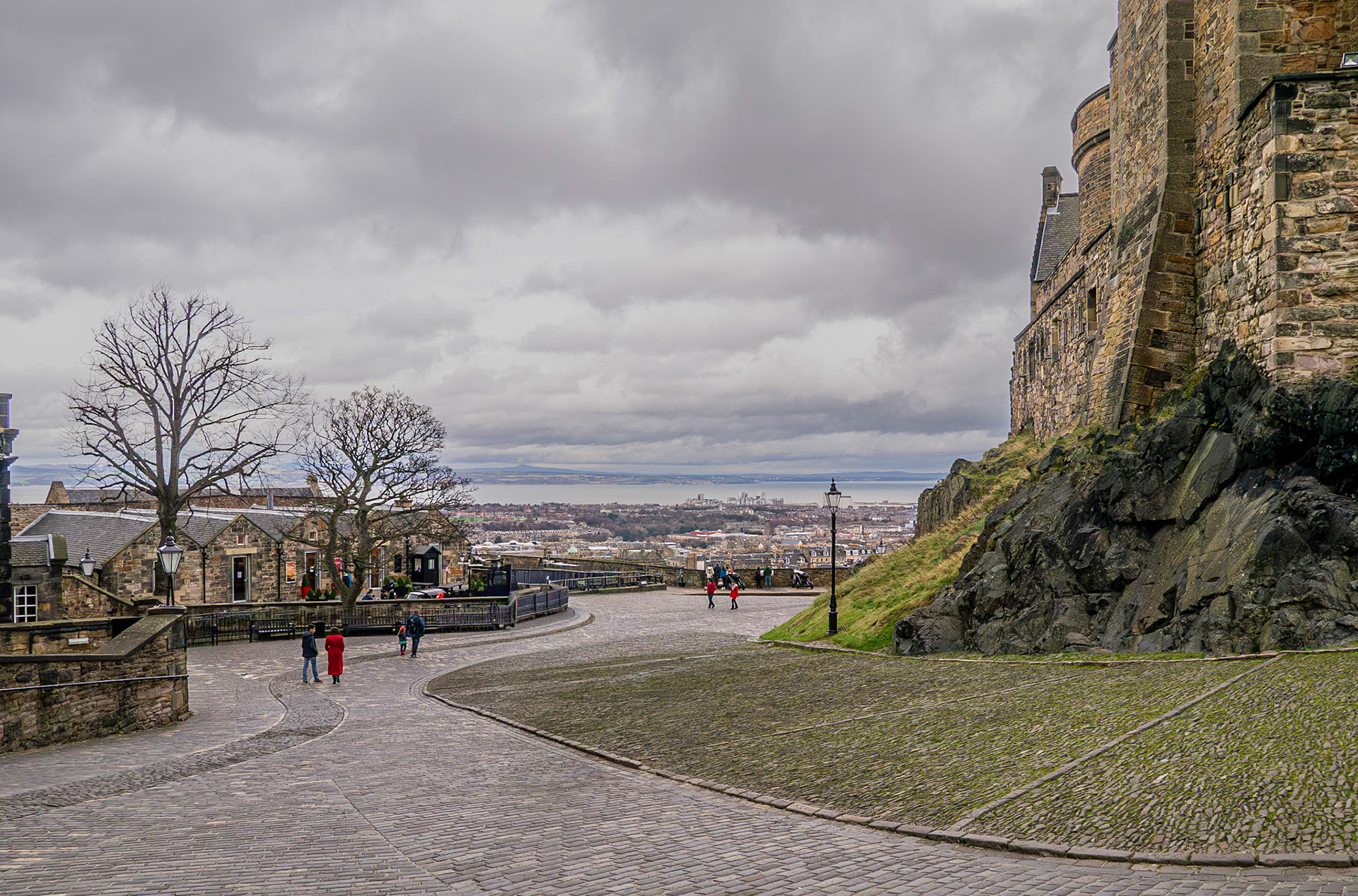 The castle offers commanding views.