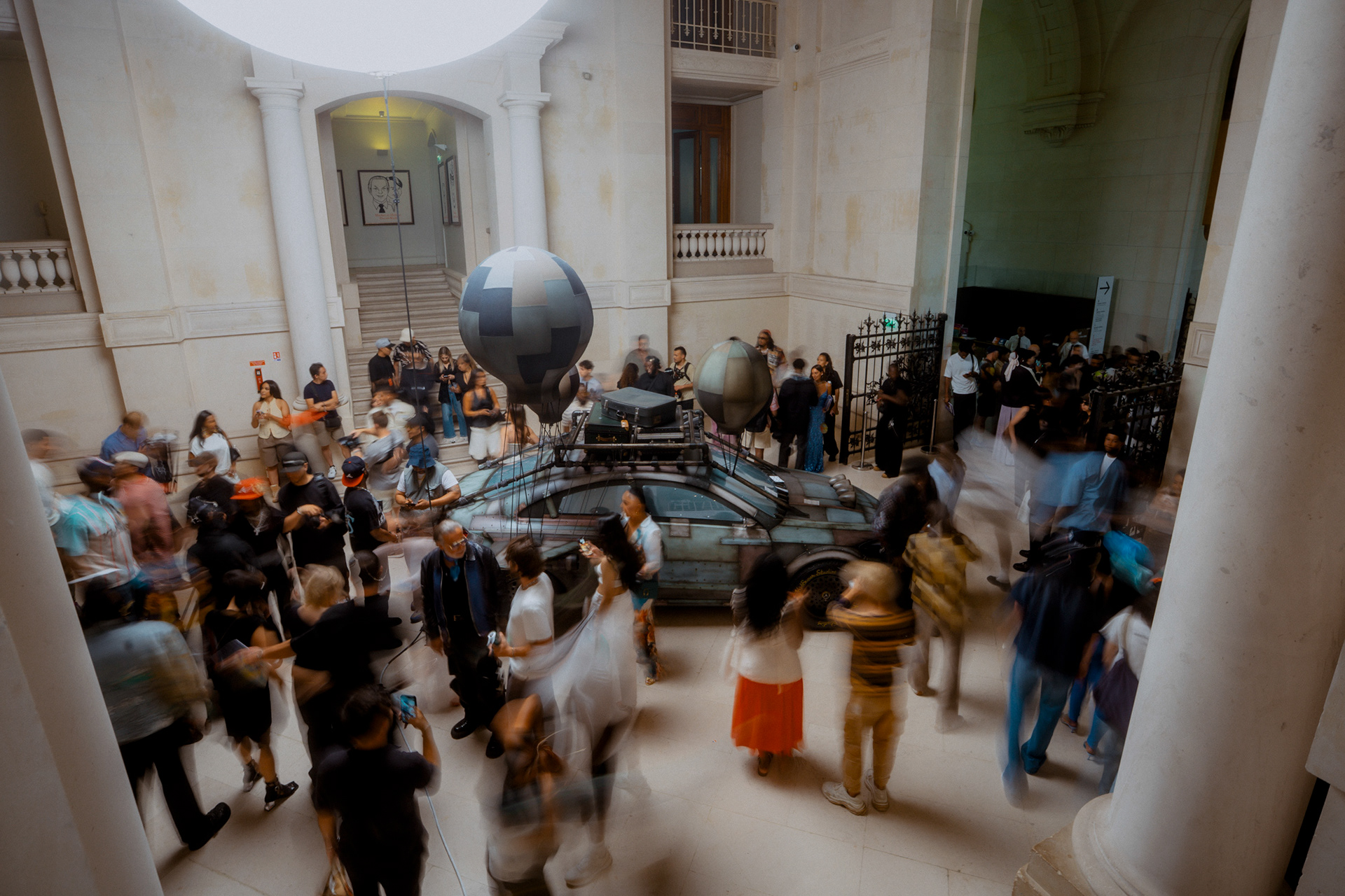 The Mercedes-Benz x KidSuper by Colm Dillane collaboration presents the art piece "The Superhero CLA" and an exclusive capsule collection at Paris Fashion Week 2025. Lukas Müller for Mercedes-Benz AG.