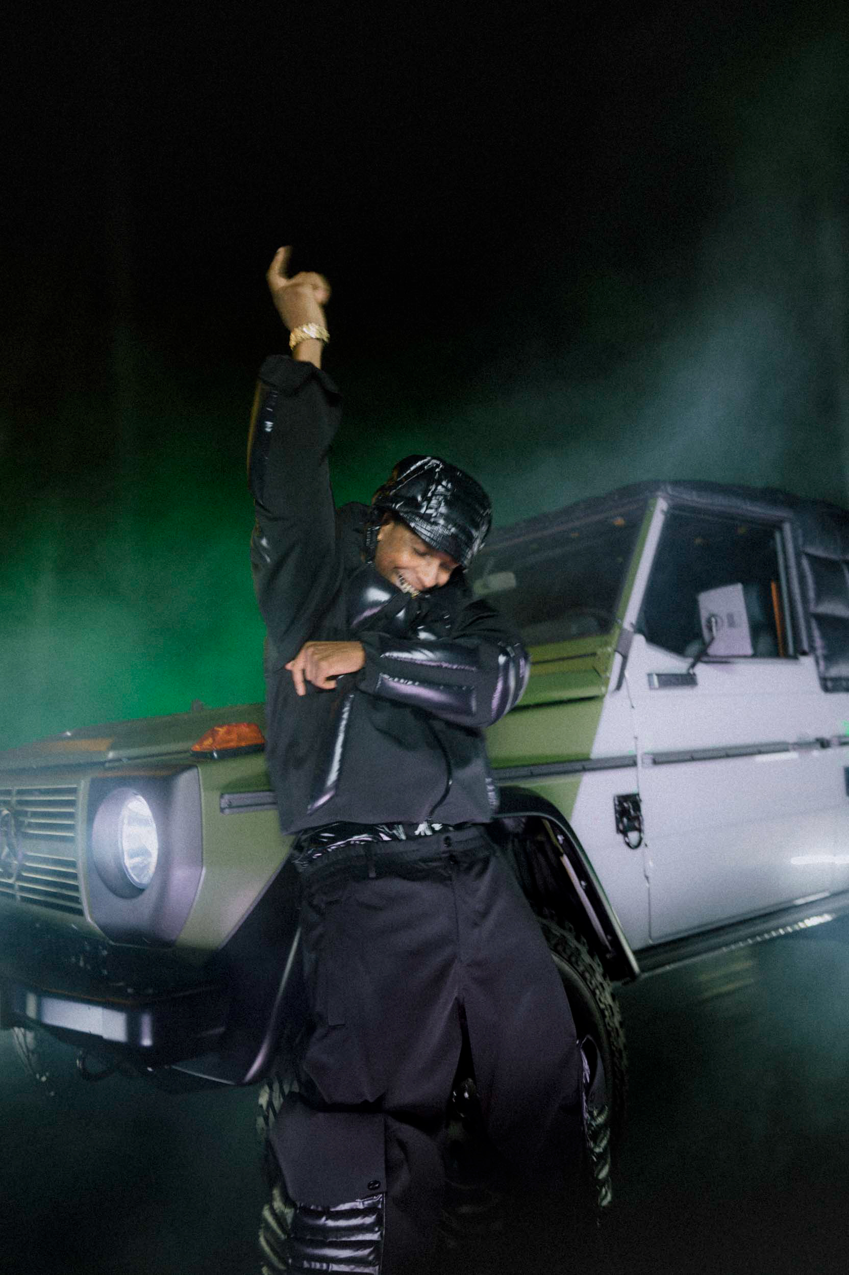 The Mercedes-Benz x Moncler by NIGO collaboration presents the art piece "Project Mercedes-Benz G-Class Past II Future". Photo by Lukas Müller on behalf of Mercedes-Benz AG.