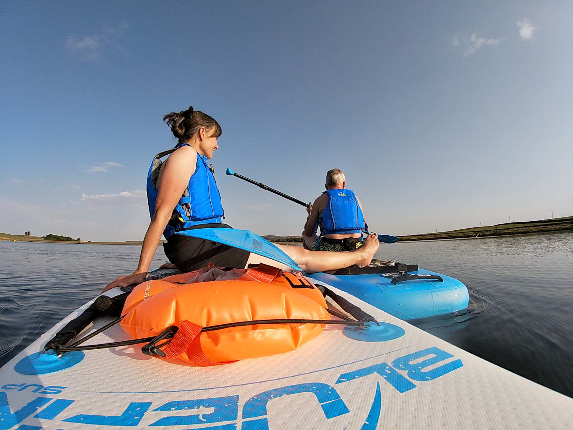 Embsay reservoir paddleboarding
