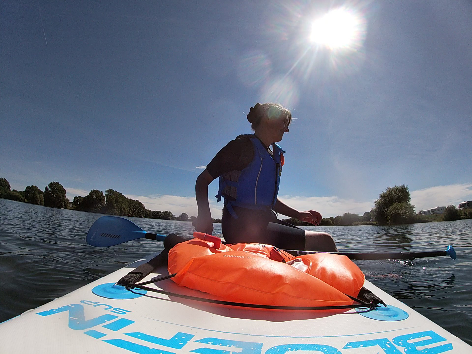 Paddleboarding at Ellerton Lake