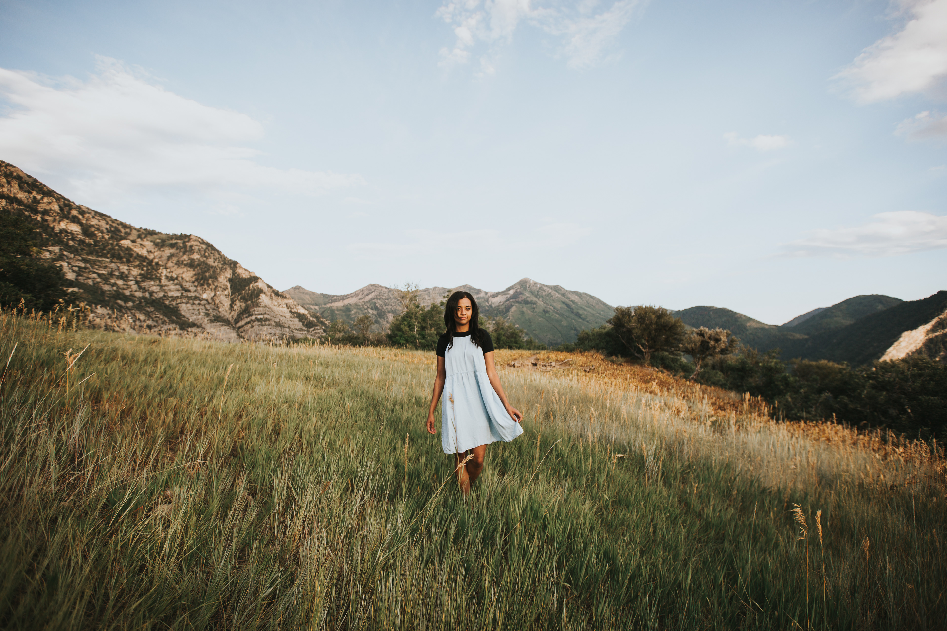 Bre in Grassy Field