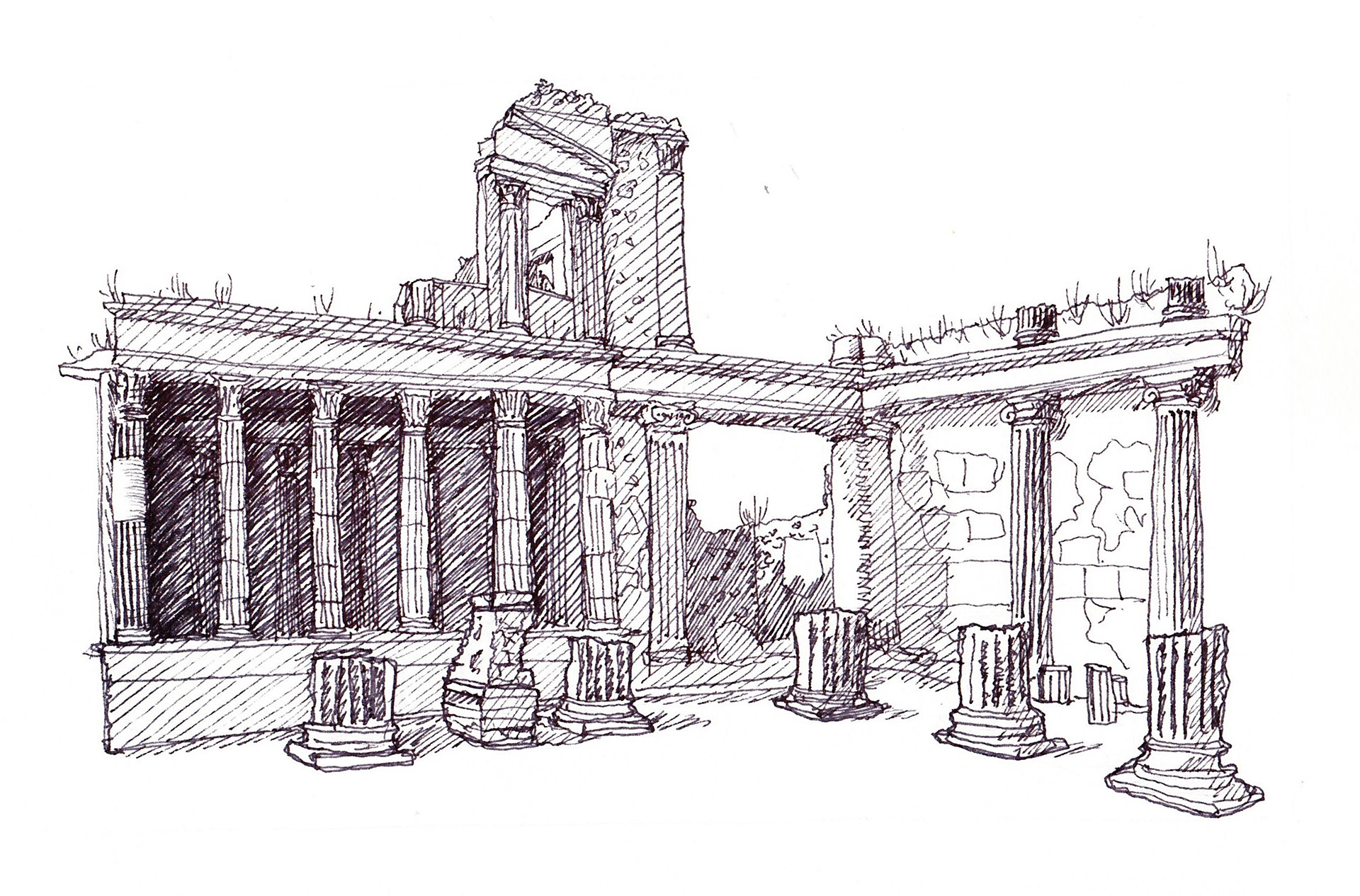 Travel Sketch - Pompeii