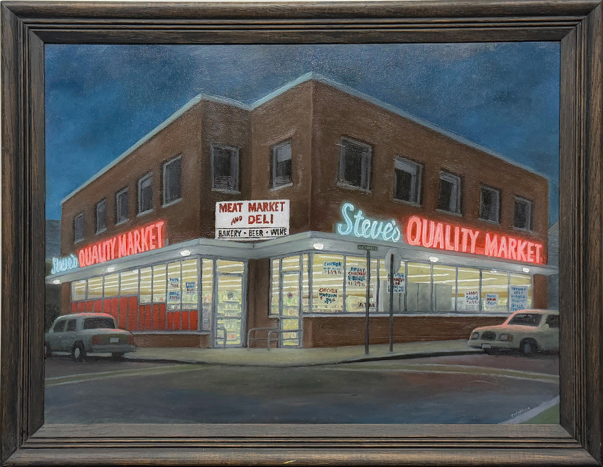 John Wathne Steve’s Market Oil on Canvas, 21x28 inches