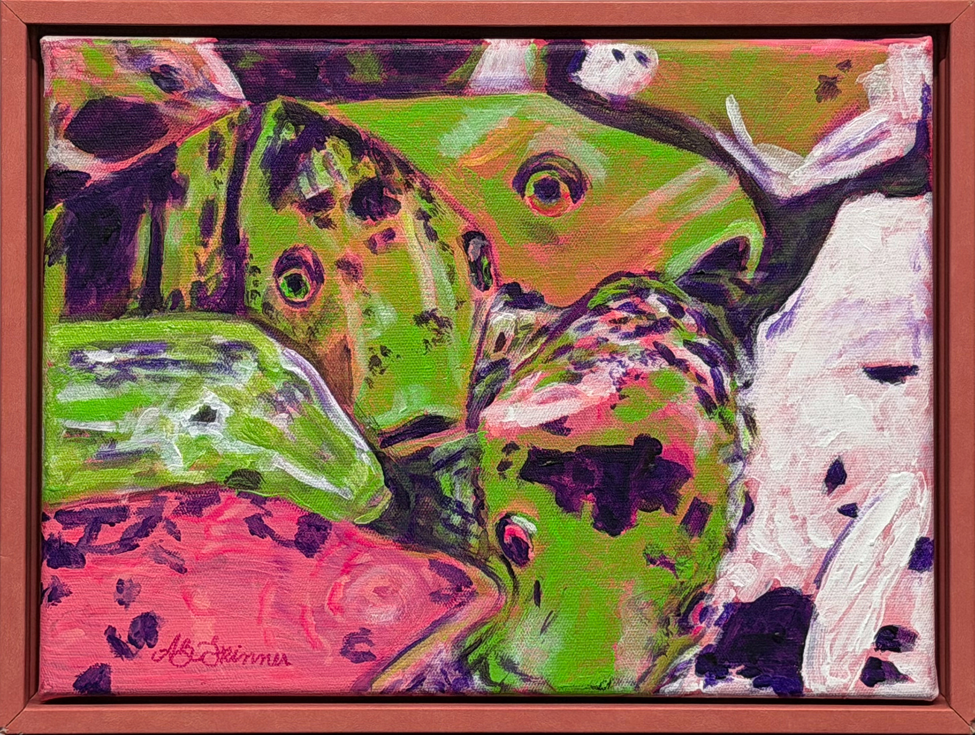 Amanda Skinner Glow Fish Study Acrylic on canvas, 12x9 inches