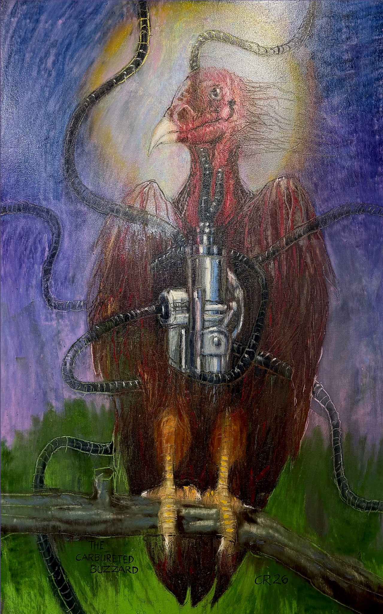 Craig Robertson The Carbureted Buzzard Oil on Canvas, 46x70 inches