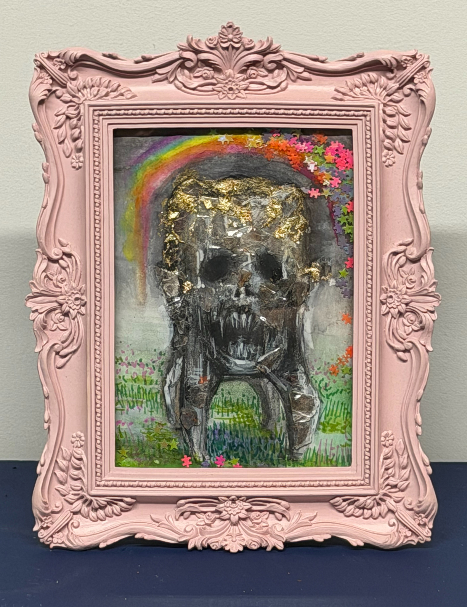 Laurel Driskill  Rainbow Cavity, Mixed Media 7x9 inches