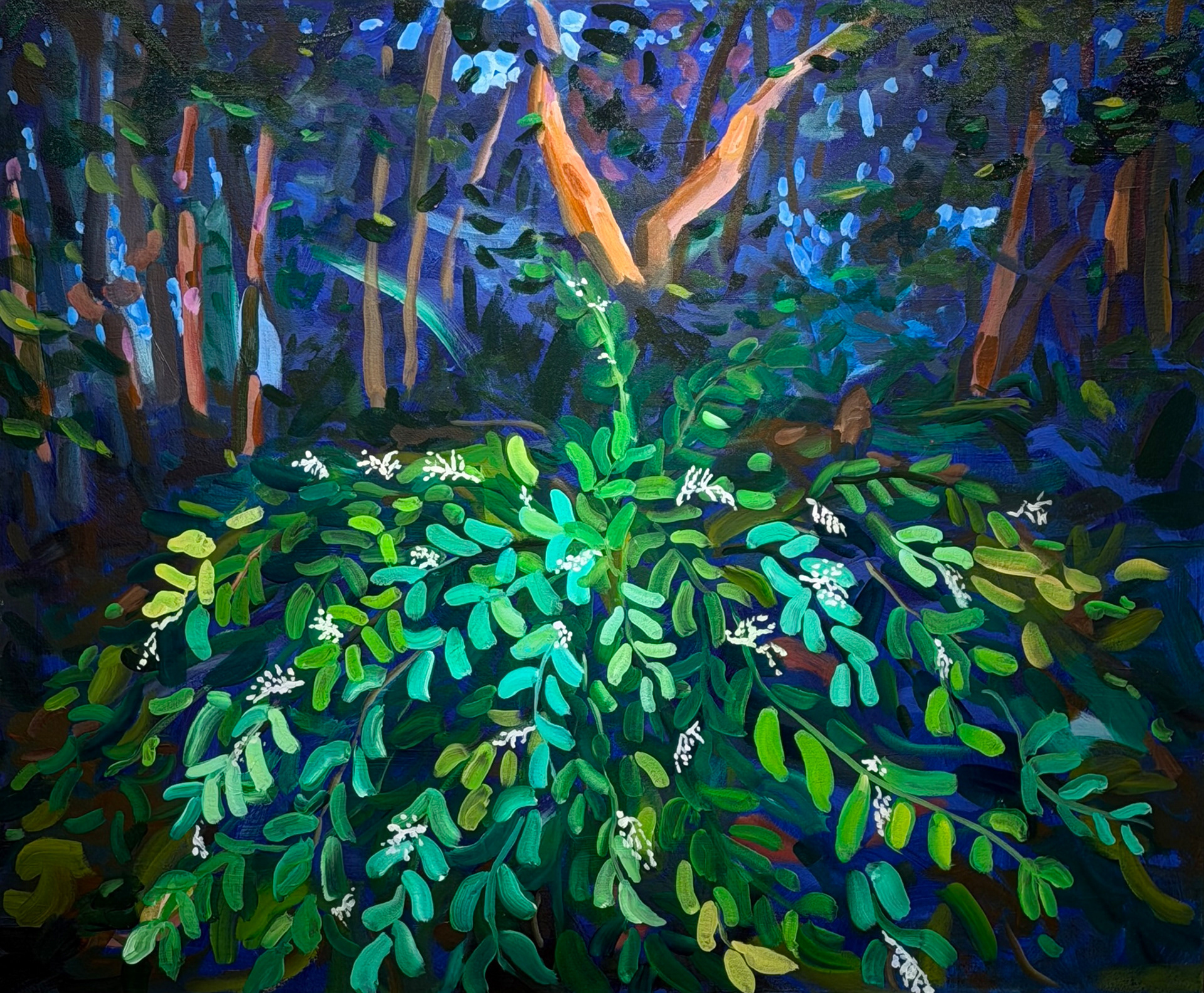 Jill Christian  Knotweed at Dusk Acrylic on Canvas, 28 x 34 inches
