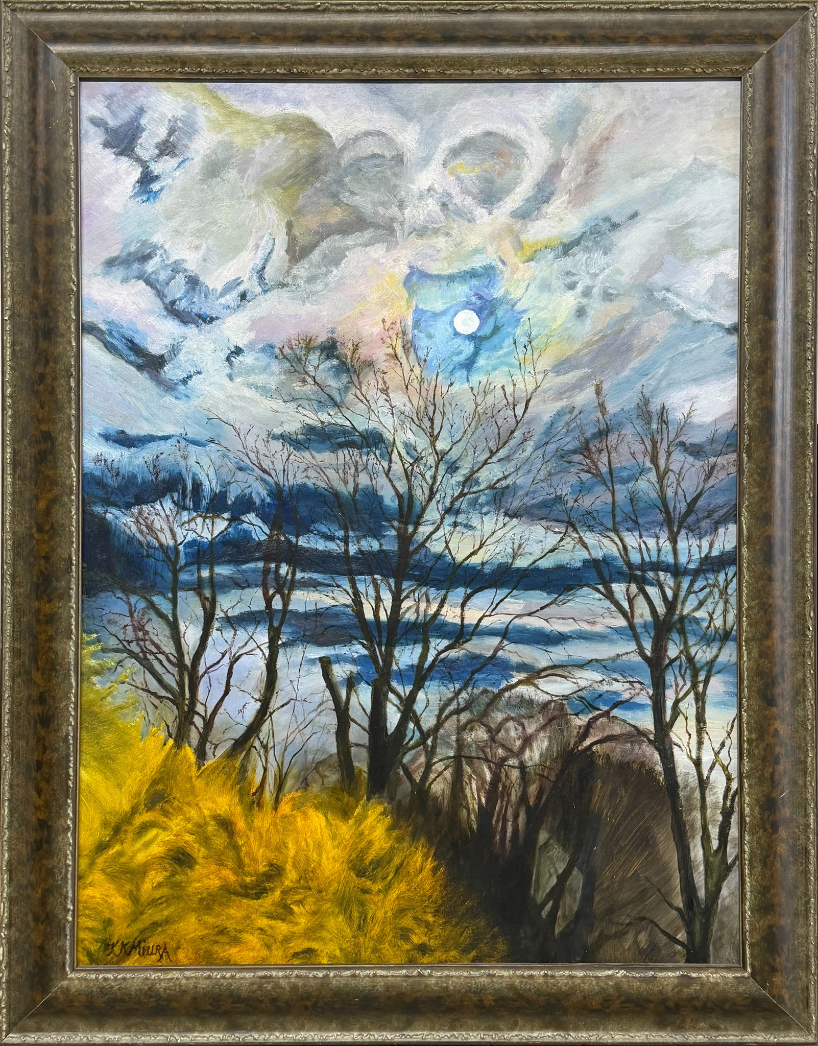 Katherine Miura  Scary Scary Night Oil on Canvas, 22x28 inches