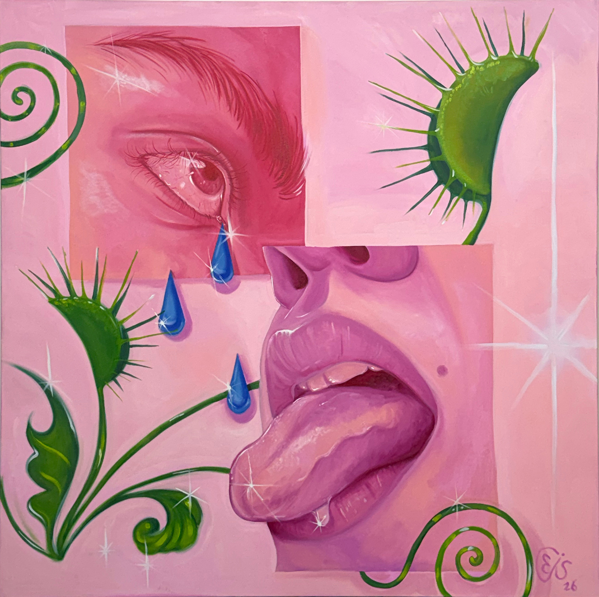 Erin Survilas  Personal Sustenance Oil on Canvas, 48x48 inches
