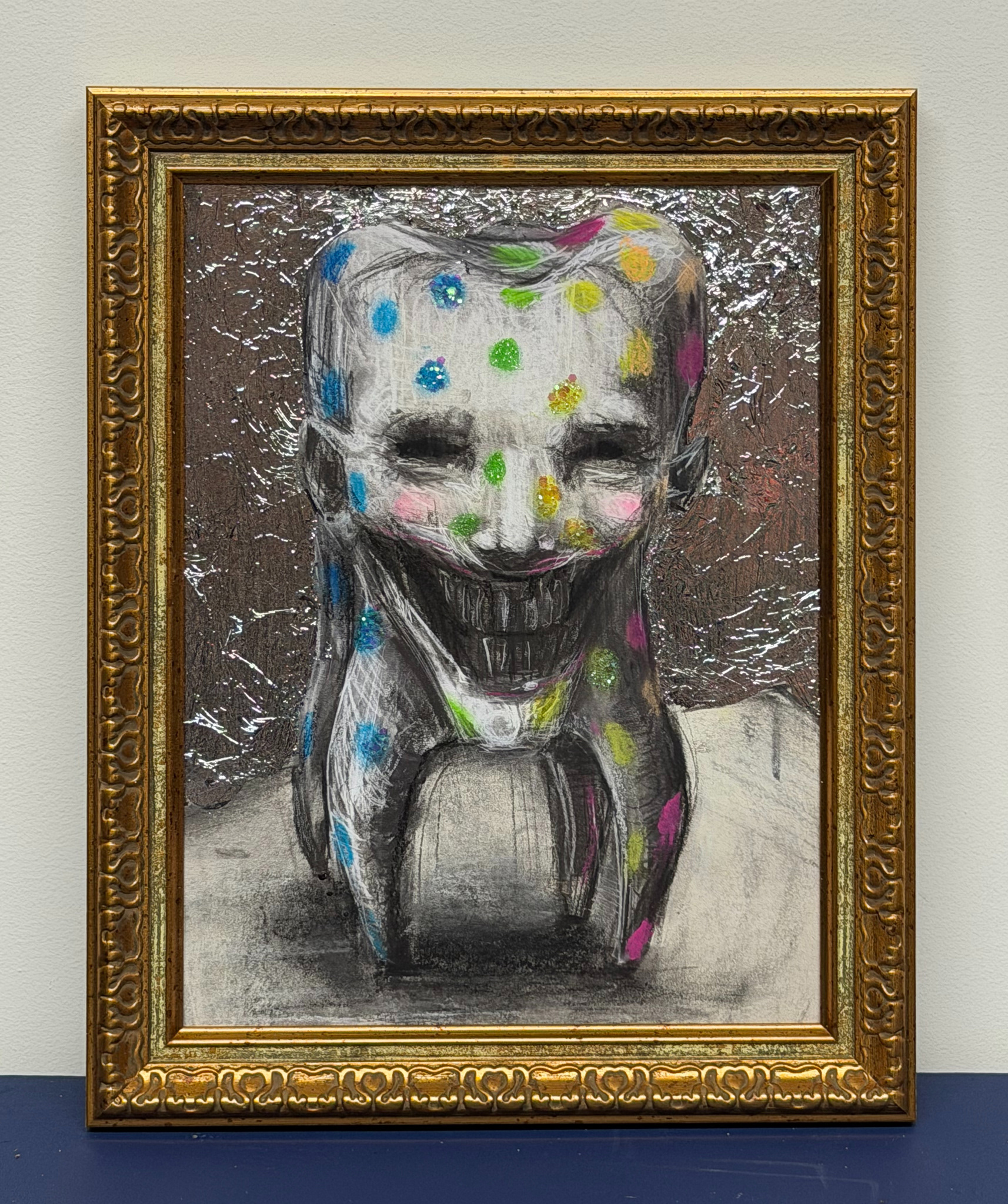 Laurel Driskill  Whimsical Cavity Mixed Media, 10x13 inches