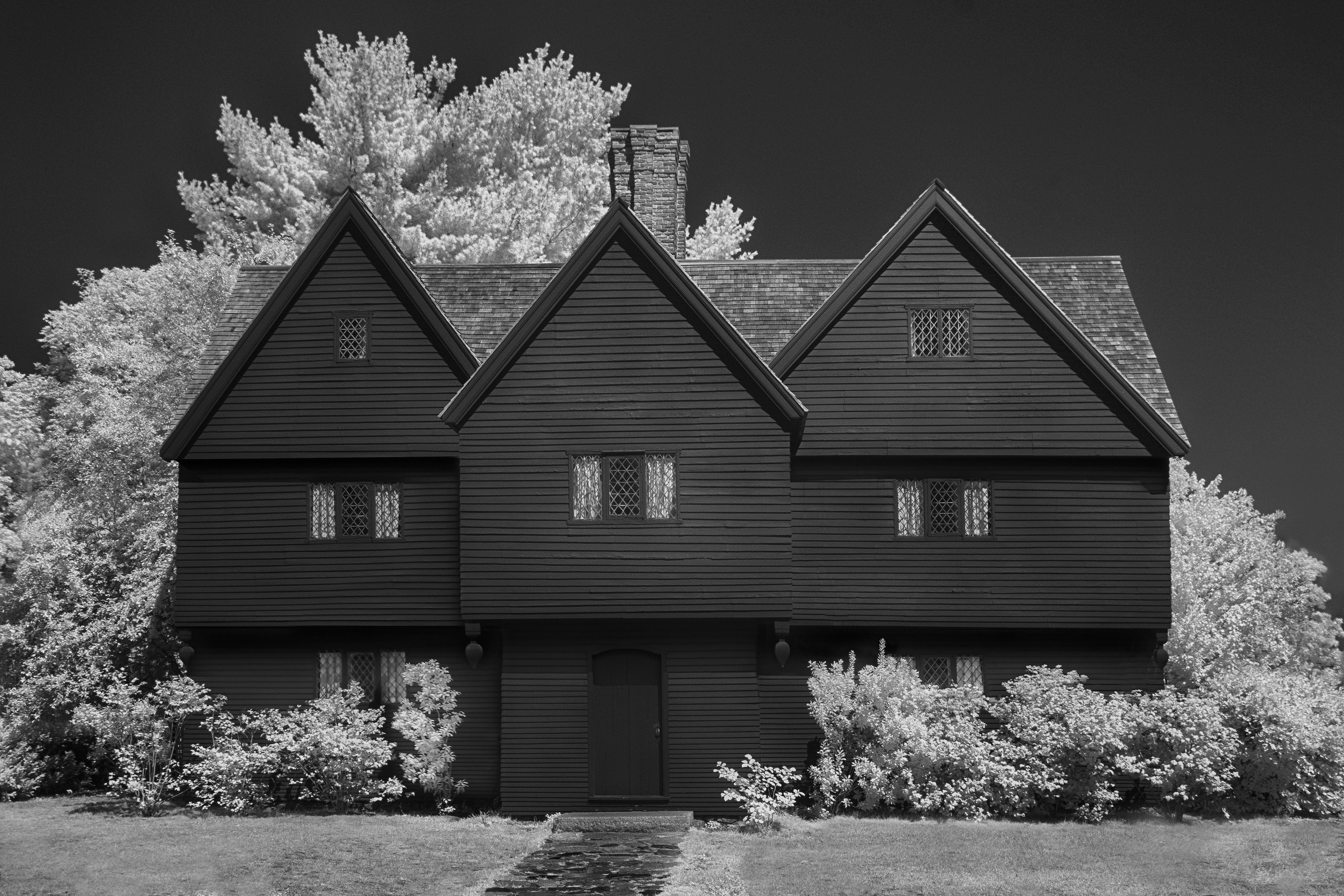 Jonathan Corwin House, Sale, MA. Infrared Photography