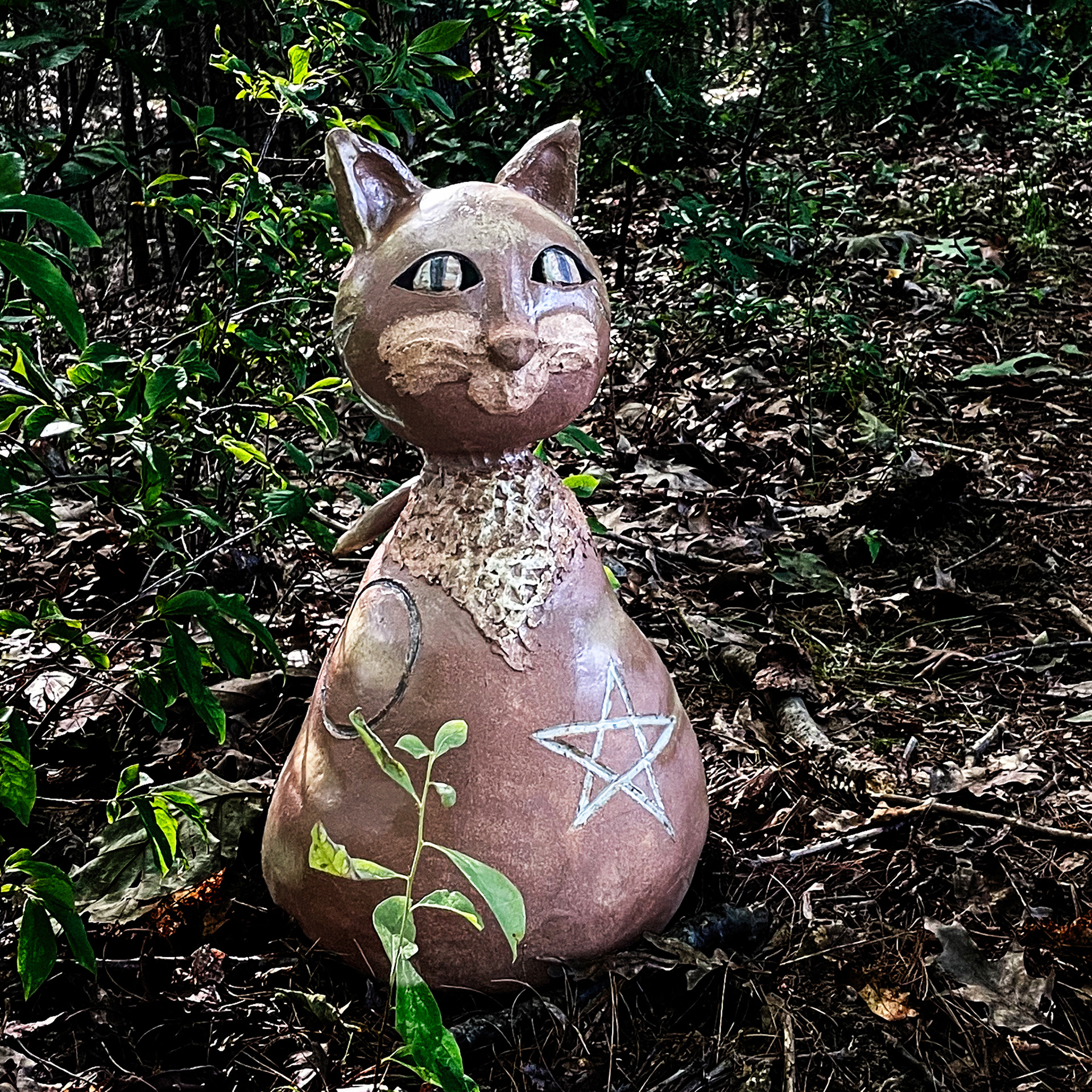 Megan McGough Christian Nightmare Cats Ceramic, 12 inches