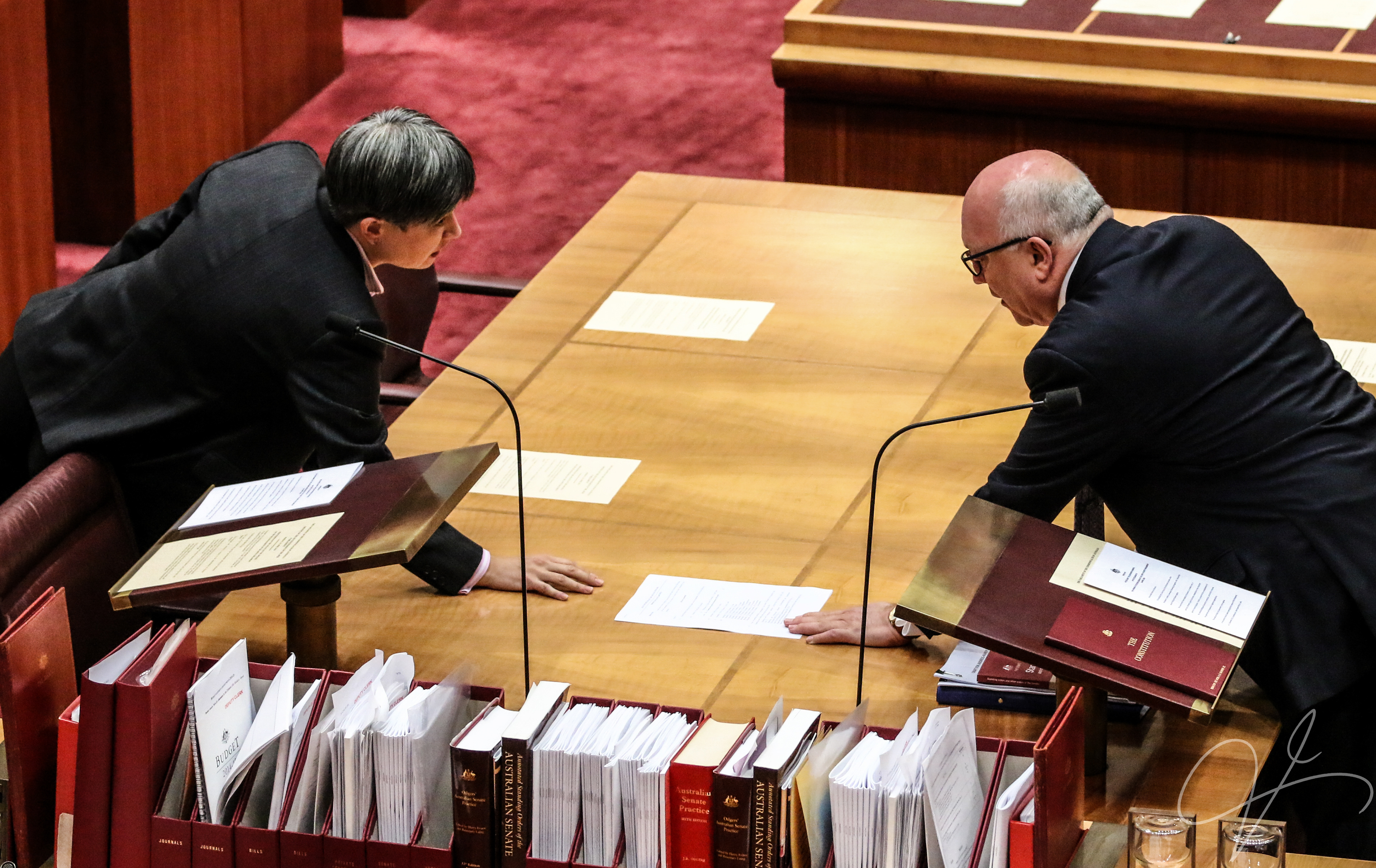 Senators Penny Wong and George Brandis