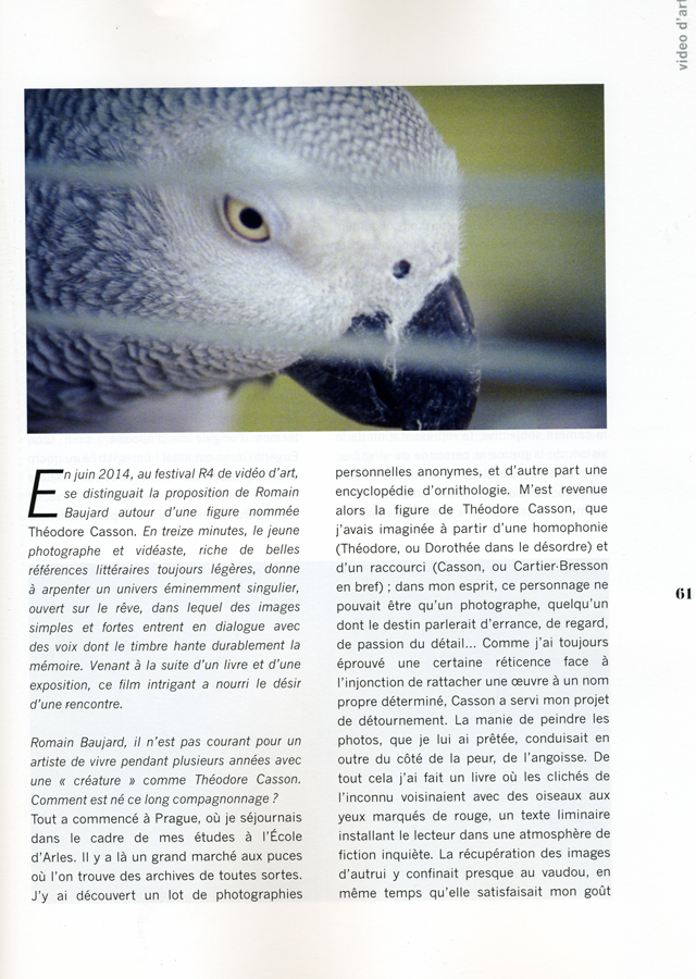 article de Alain Rauwel, revue Prussian Blue, 2014