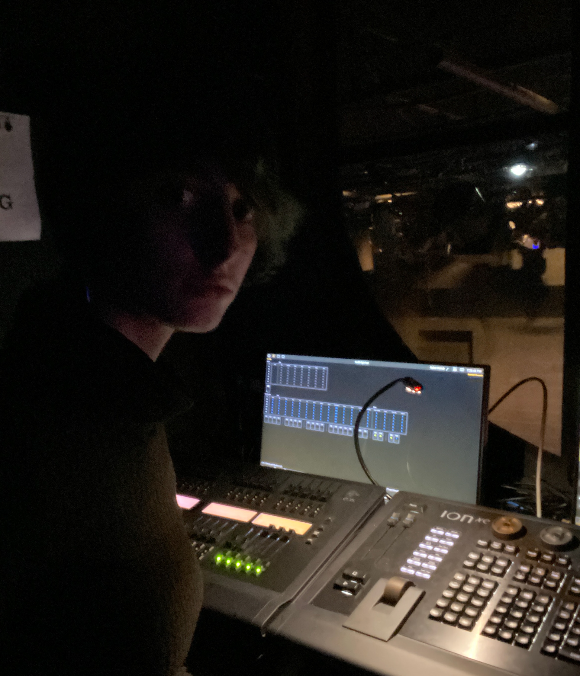Jan. 2023 - Twelfth Night by All Campus Theatre club, lighting board