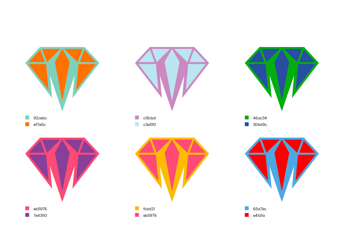 Color variations of the logo