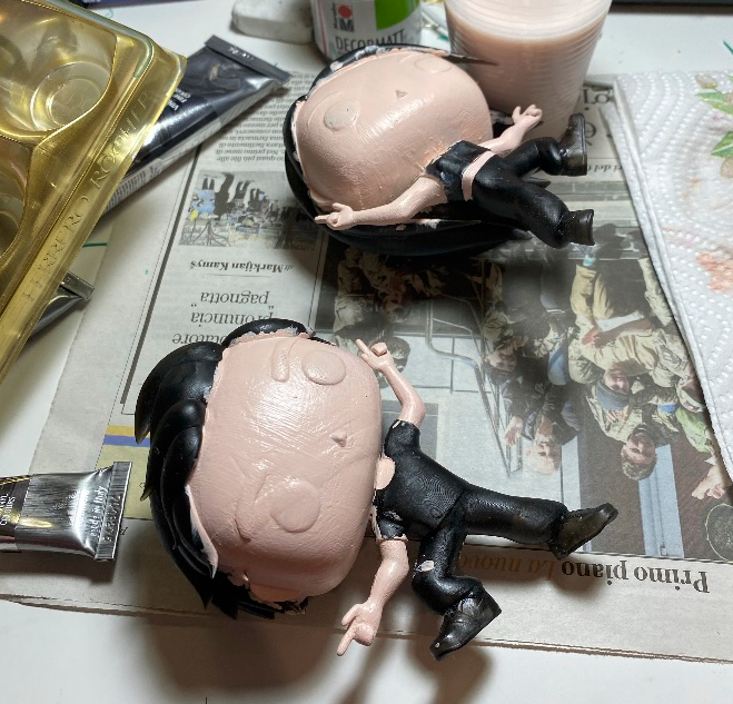 Figures hand-painted