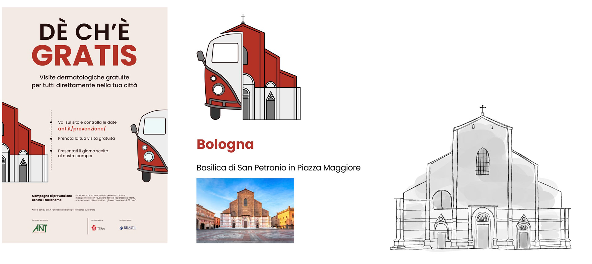 Poster and illustration for Bologna campaign