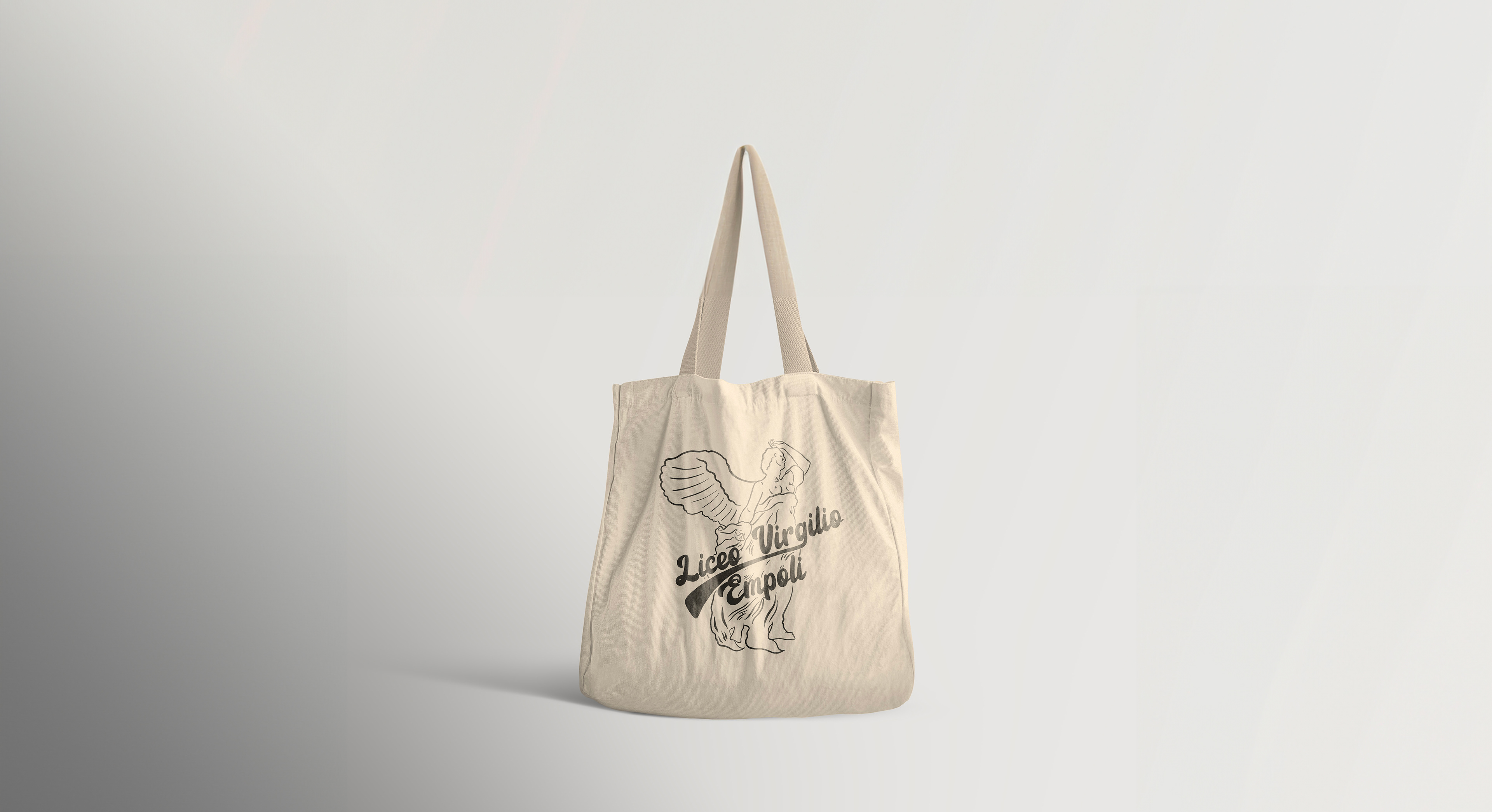 Mockup of the logo on a tote bag