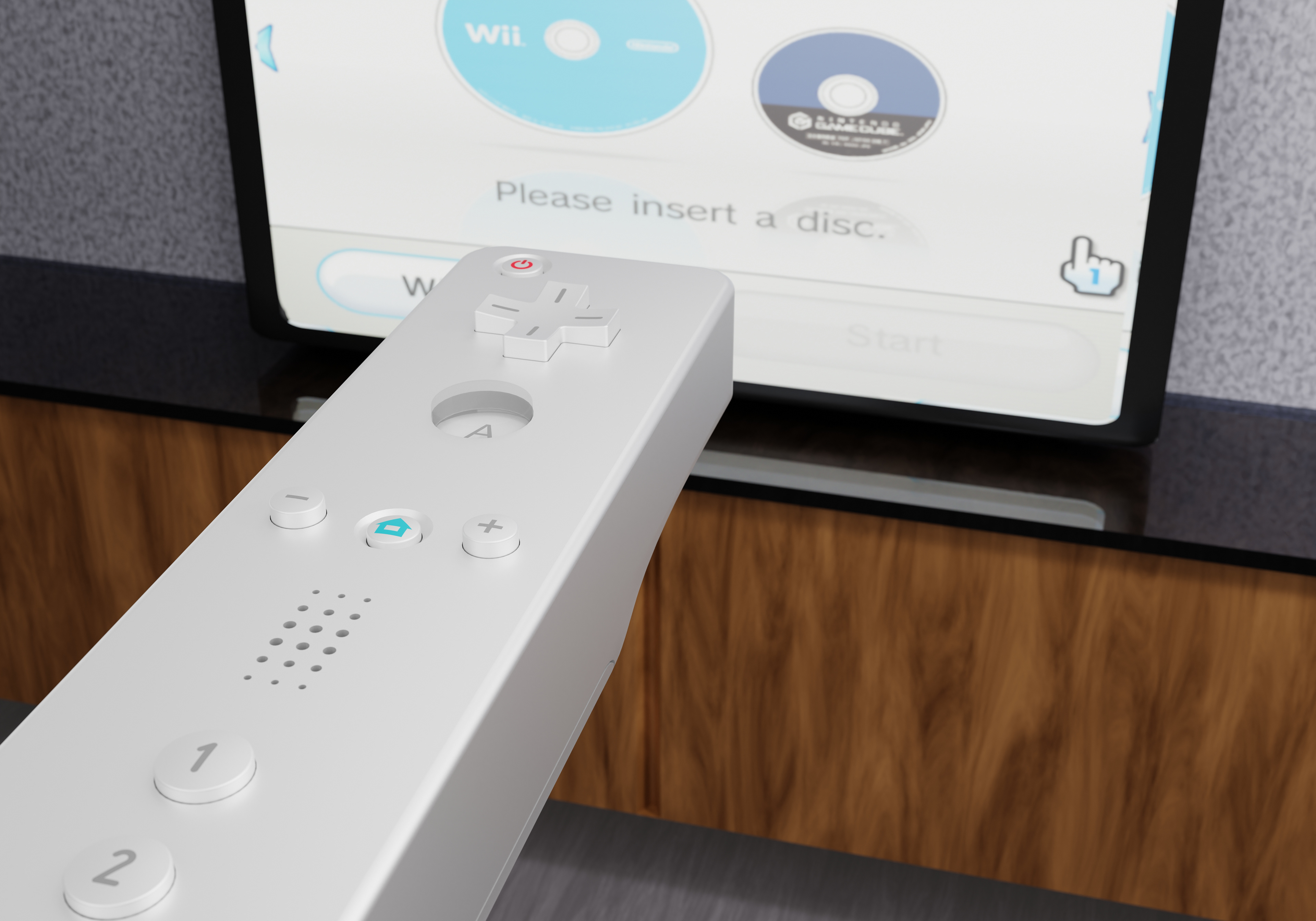 Wii remote control with a tv