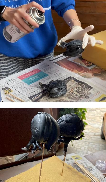 Prepare the models to be painted with acrylic