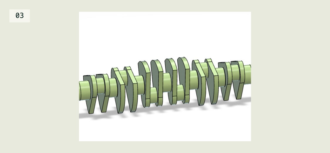 Project 03. VR6 engine model in SolidWorks