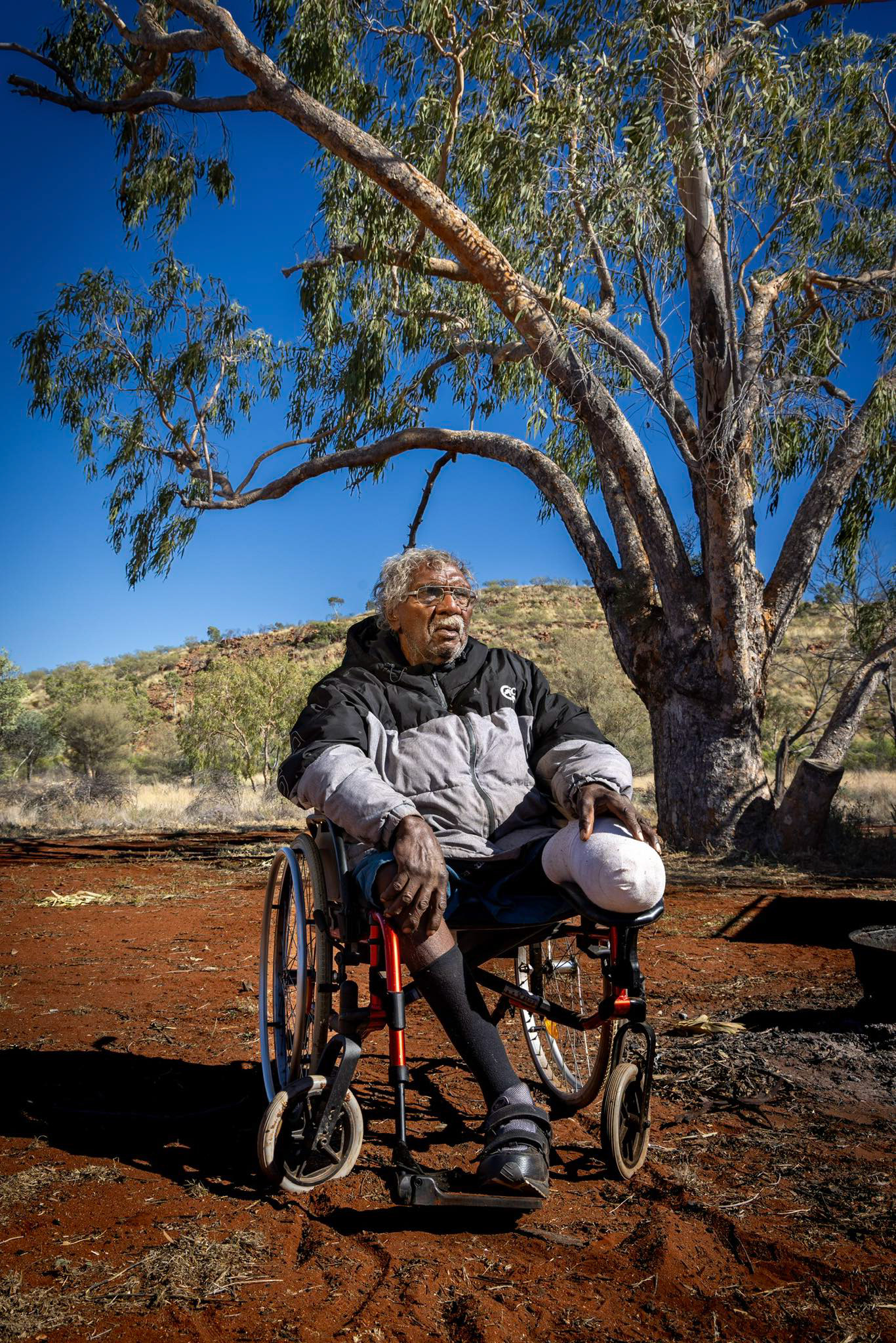 Fred Williams at the 2025 Warlu (meeting to plan the next year's traditional burning program) 