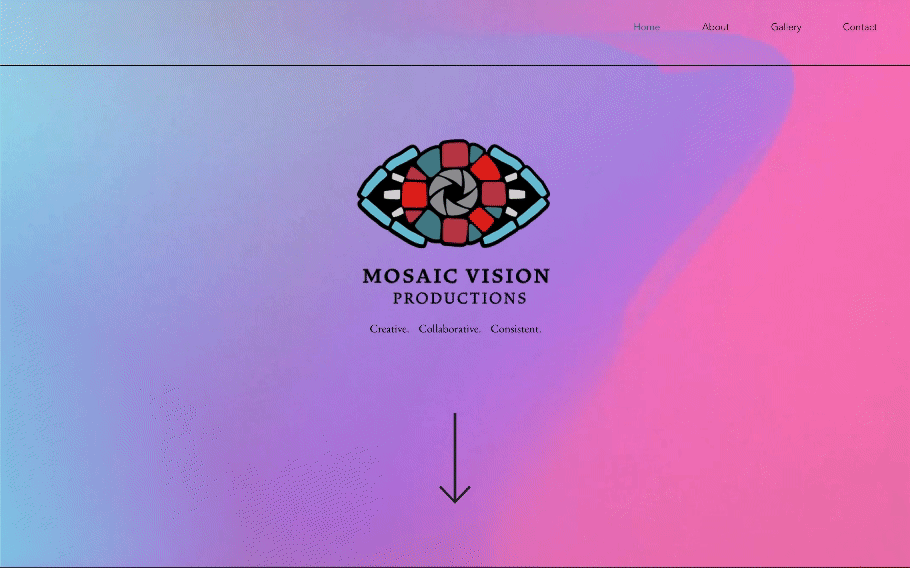 gif of gradient on home page