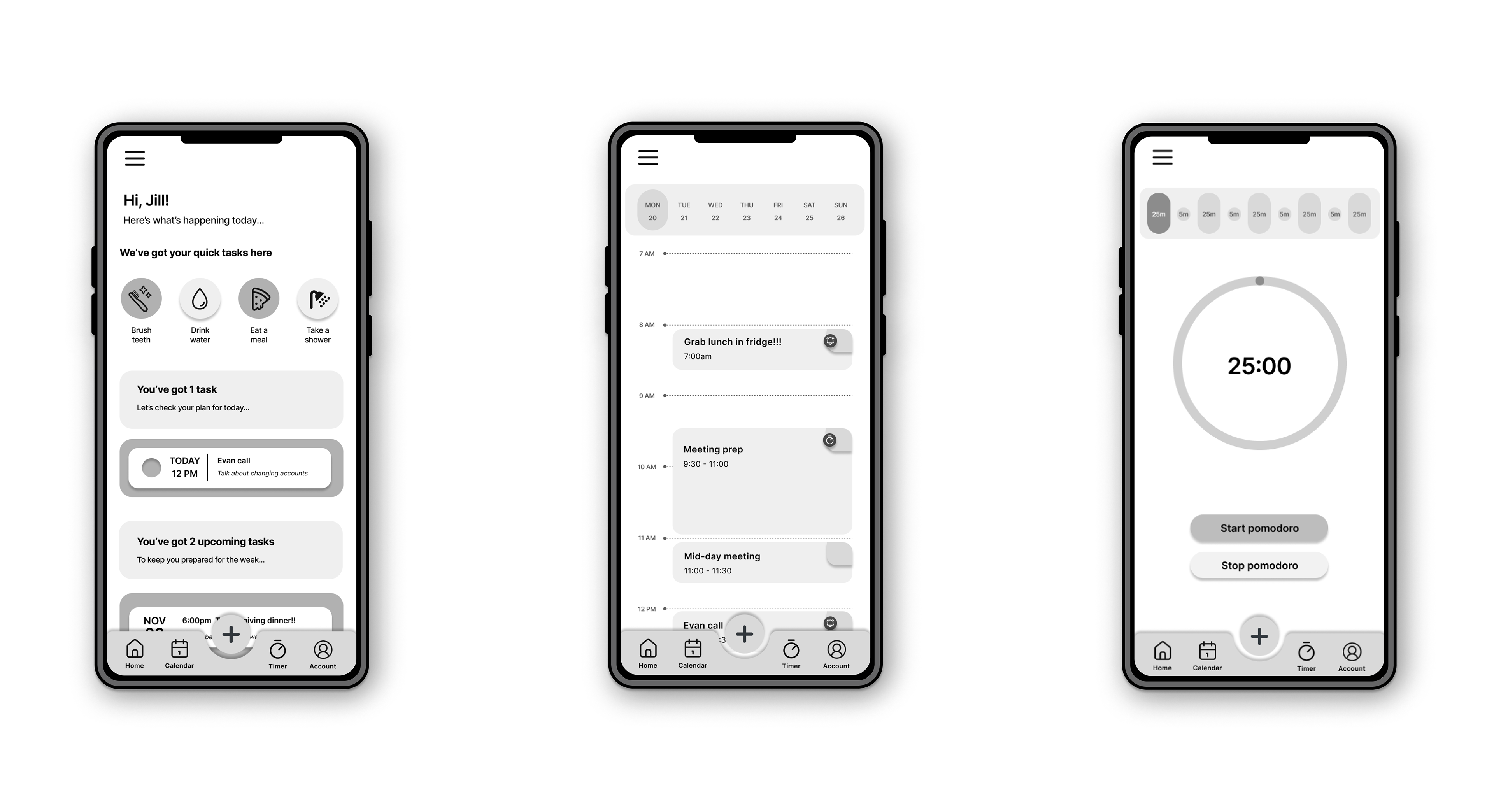 3 phone screens