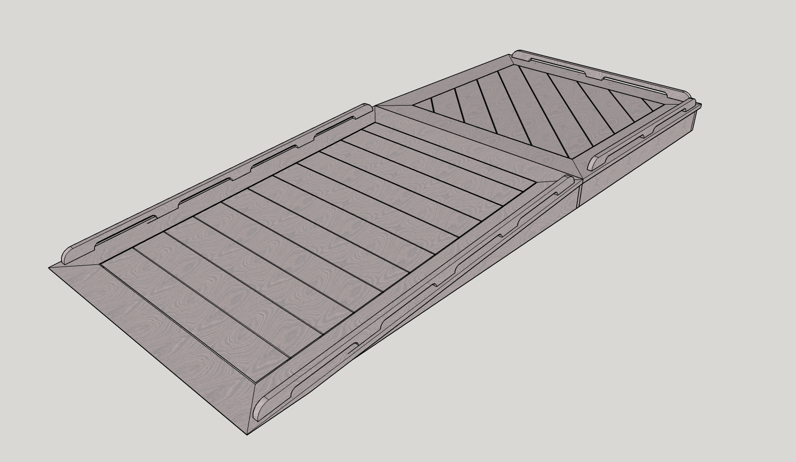 3D model for composite decking wheelchair ramp and landing