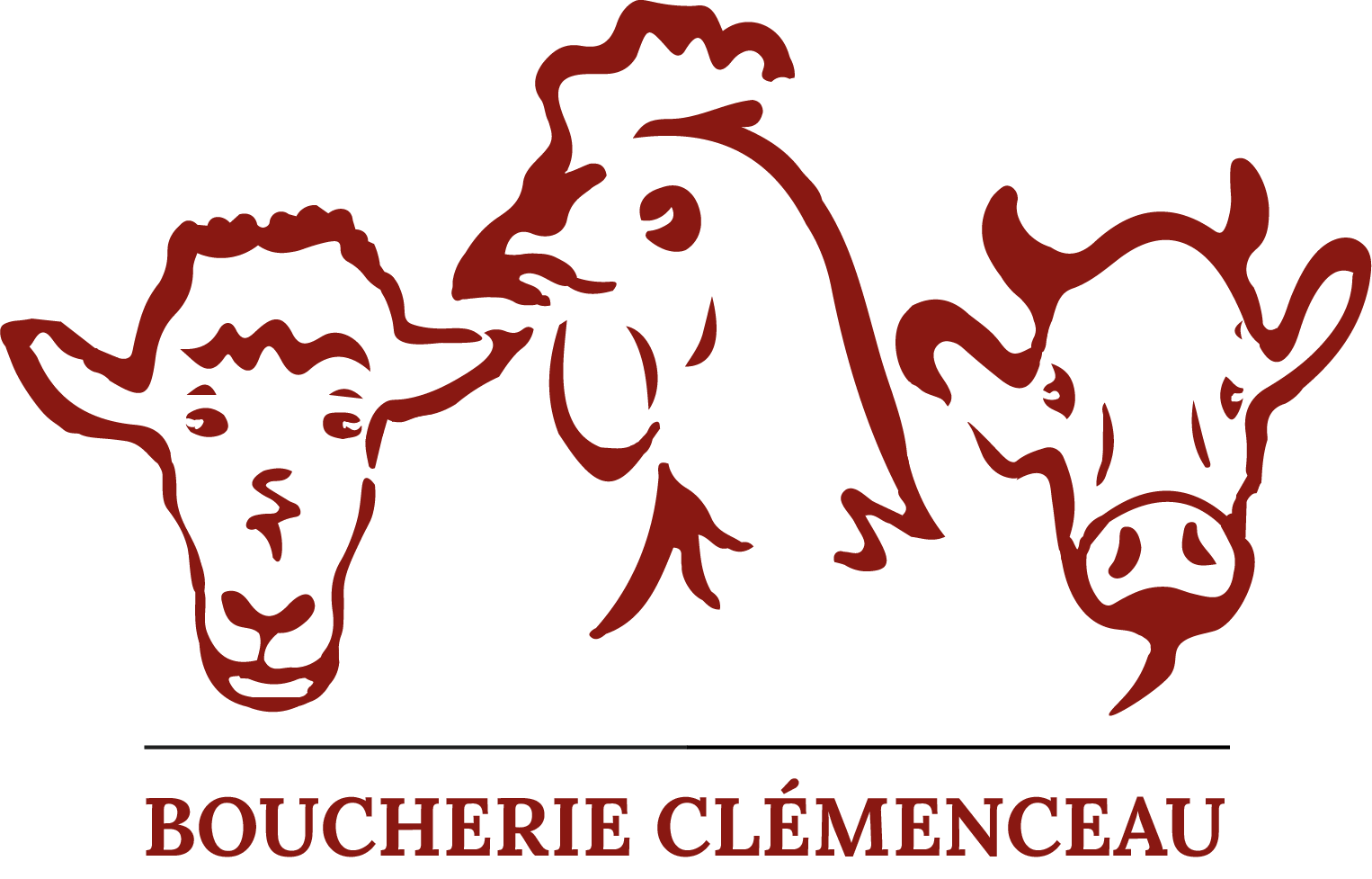 Logo réalisé en partenariat pour la Boucherie Clémenceau à Évreux