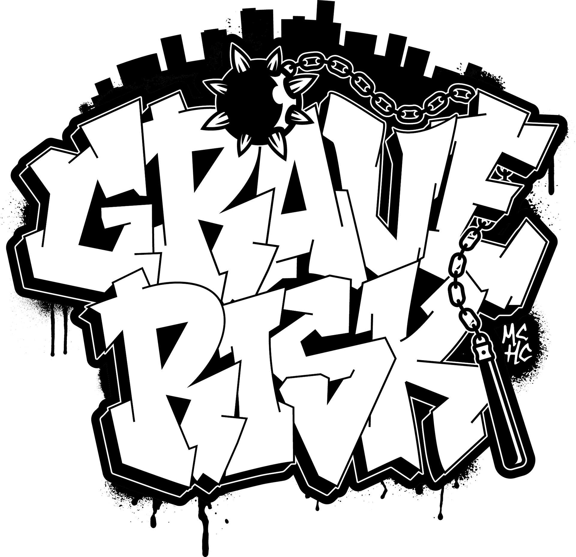 Grave Risk Type Sticker Design