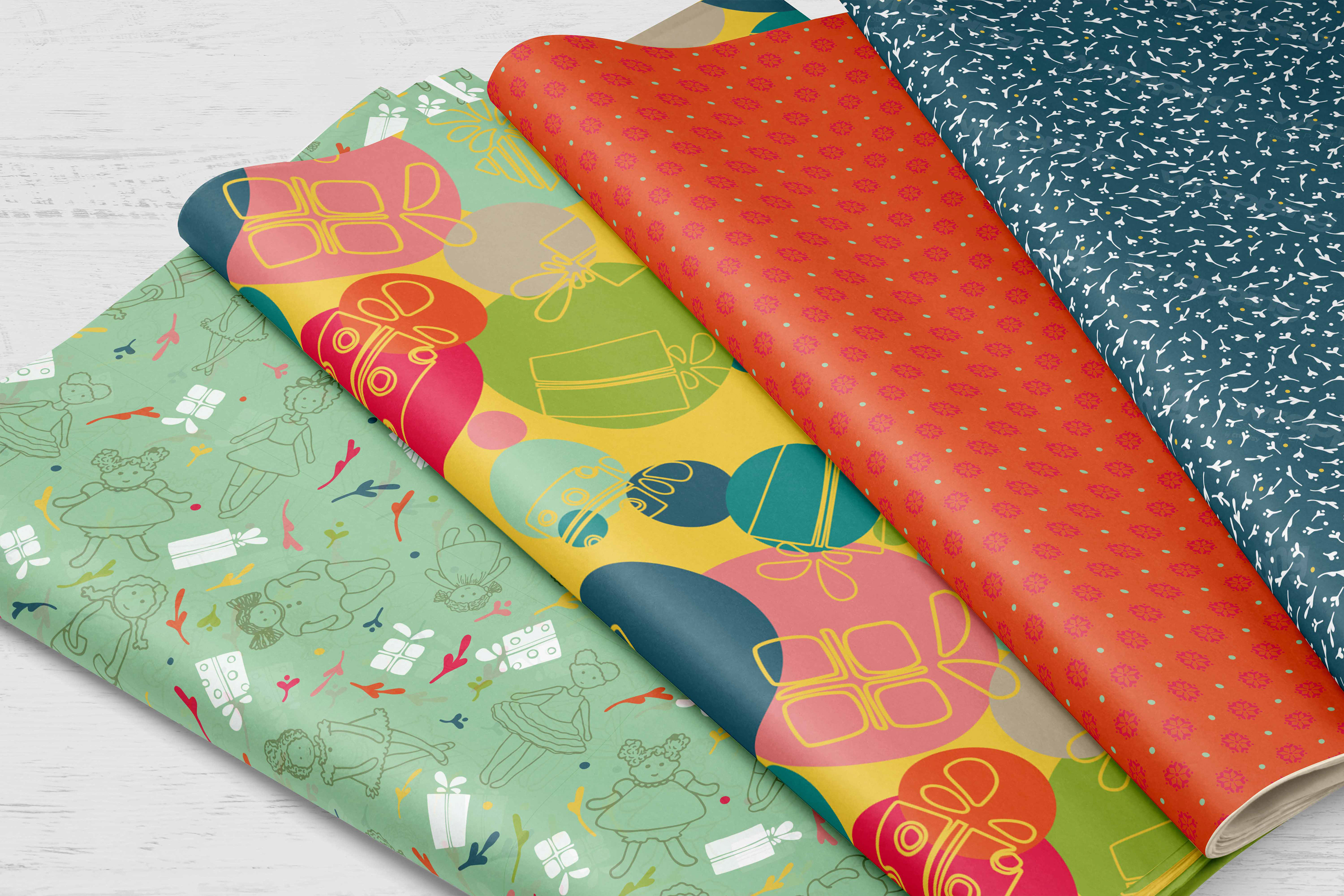 Heritage dolls wrapping paper