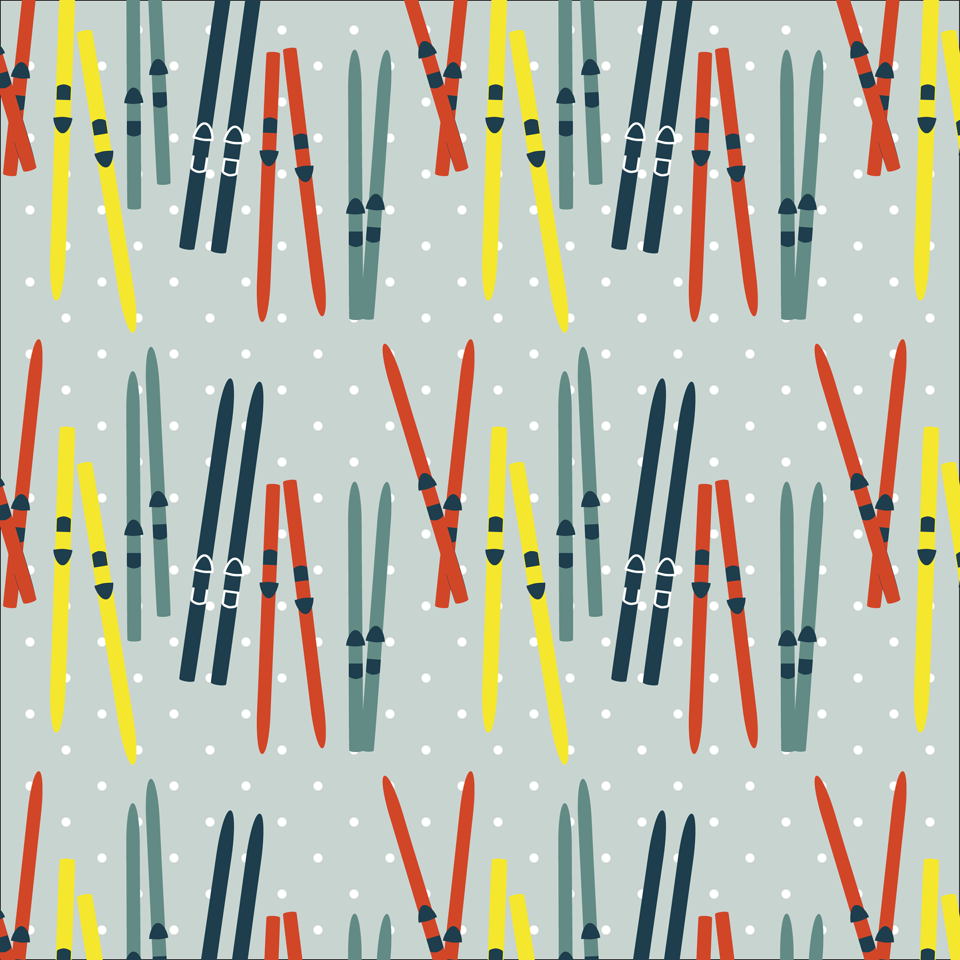 Retro Skiing