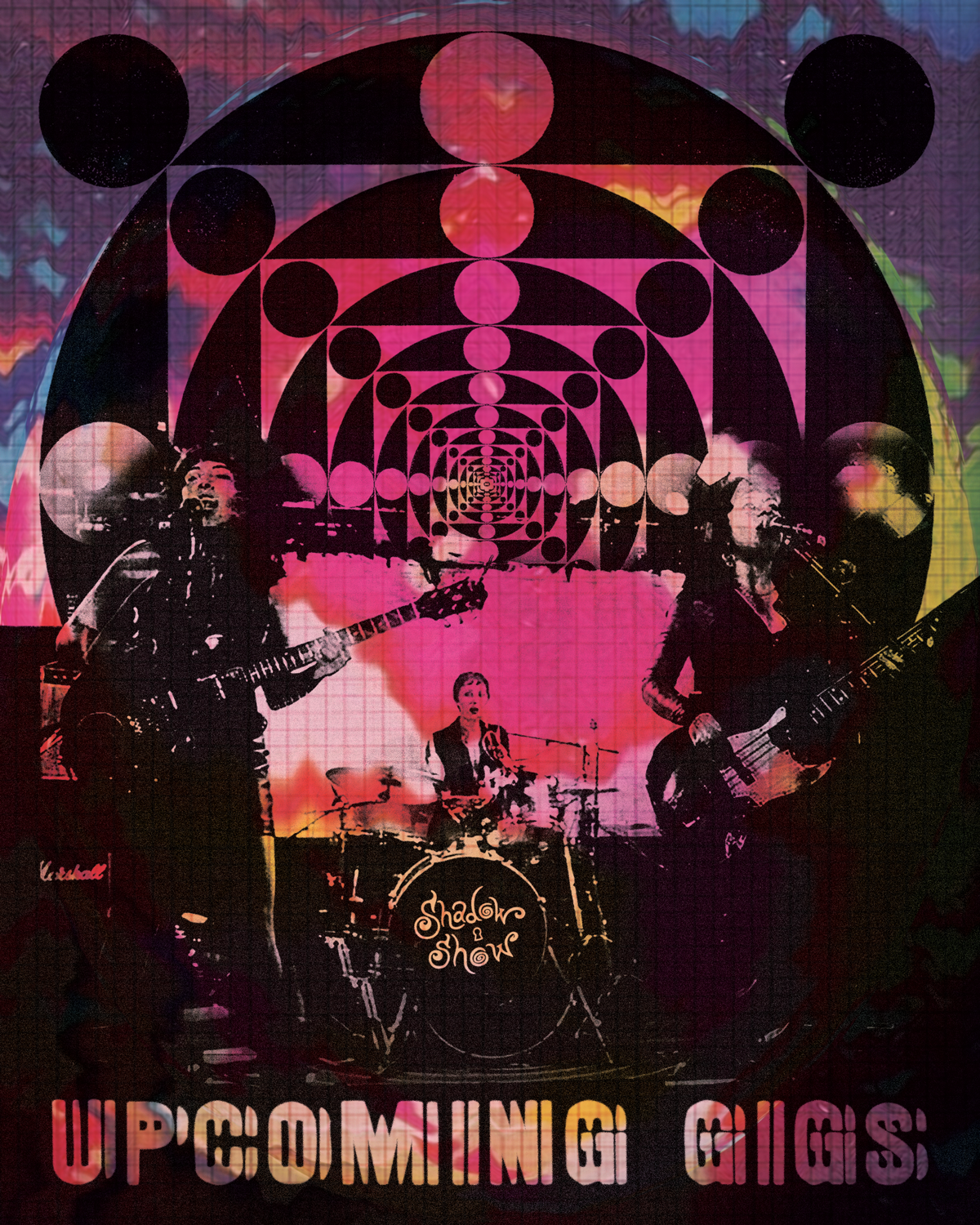 Digital poster by Ava East, original photo of Shadow Show in Vienna, AT by Lisa Goasdoué