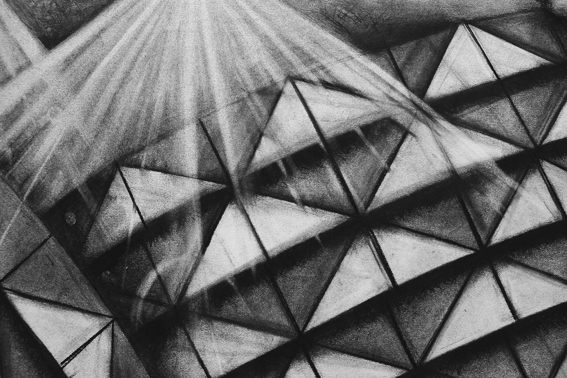 [DETAIL 2] Not Yet But To Be (A Fever Dream), 23”x29”, charcoal on paper, 2021-2022.