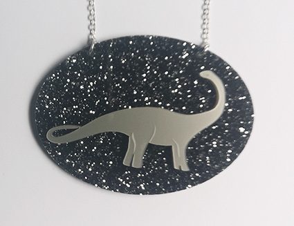 Diplo on glitter necklace £5.95