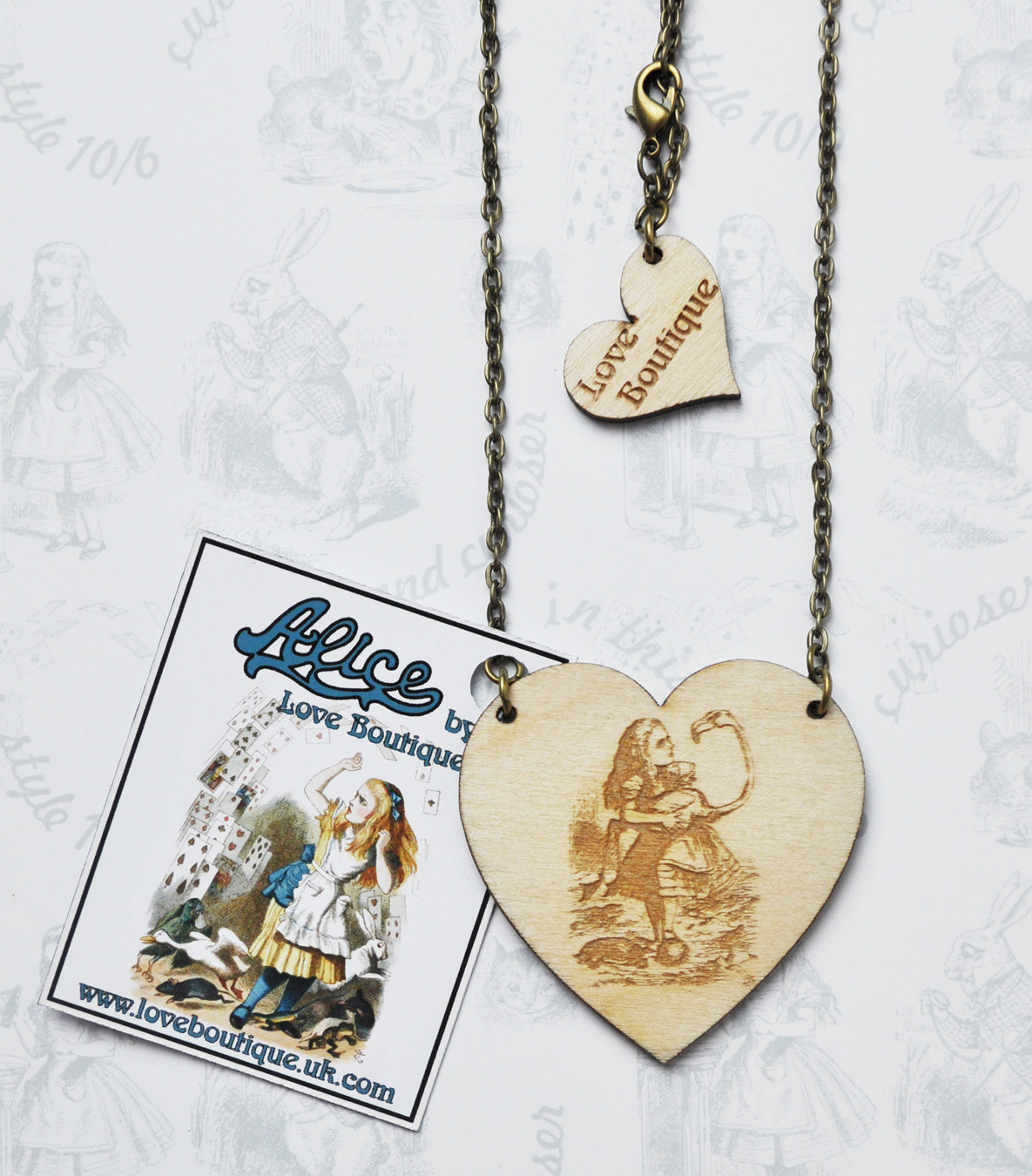 Alice flamingo necklace £4.95