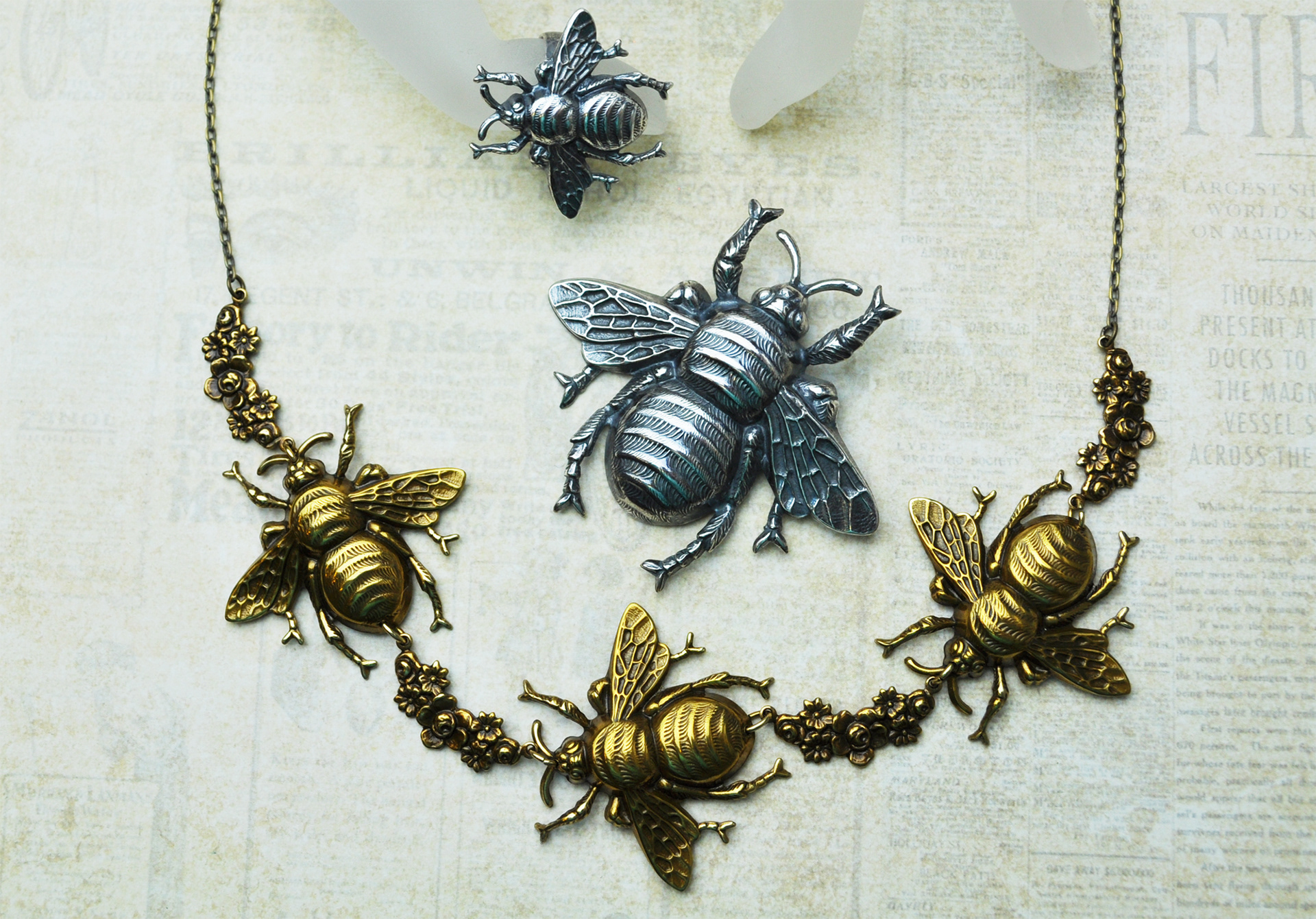 BN  £7.95  Necklace                                                               BBRL2  £4.95 Brooch                                                              BR2  £3.95  Ring