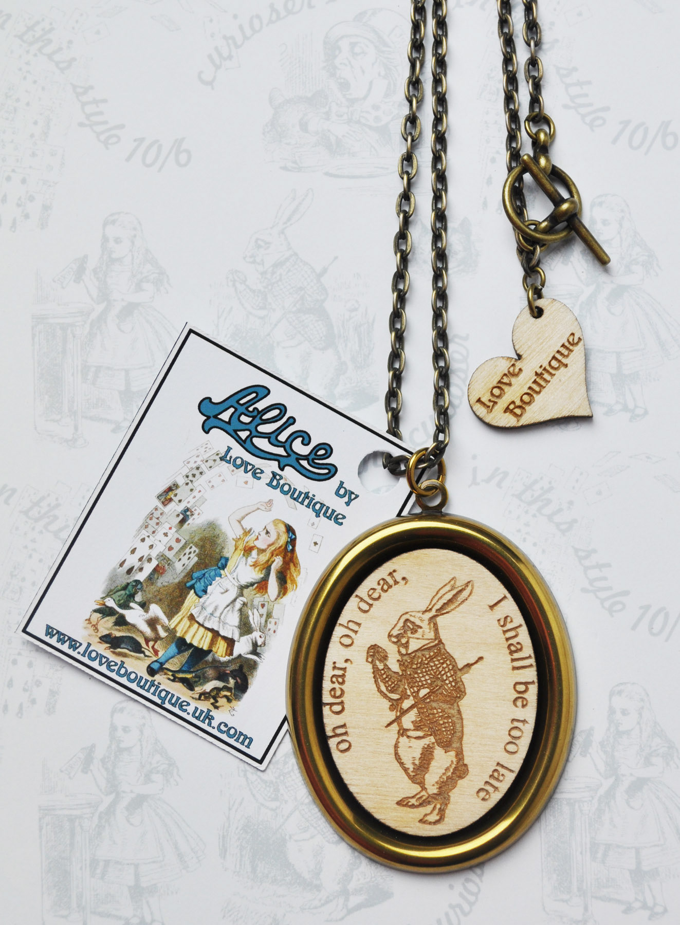 White rabbit inaly pendant £5.95