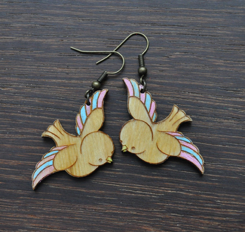 Bird colour earrings £4.95