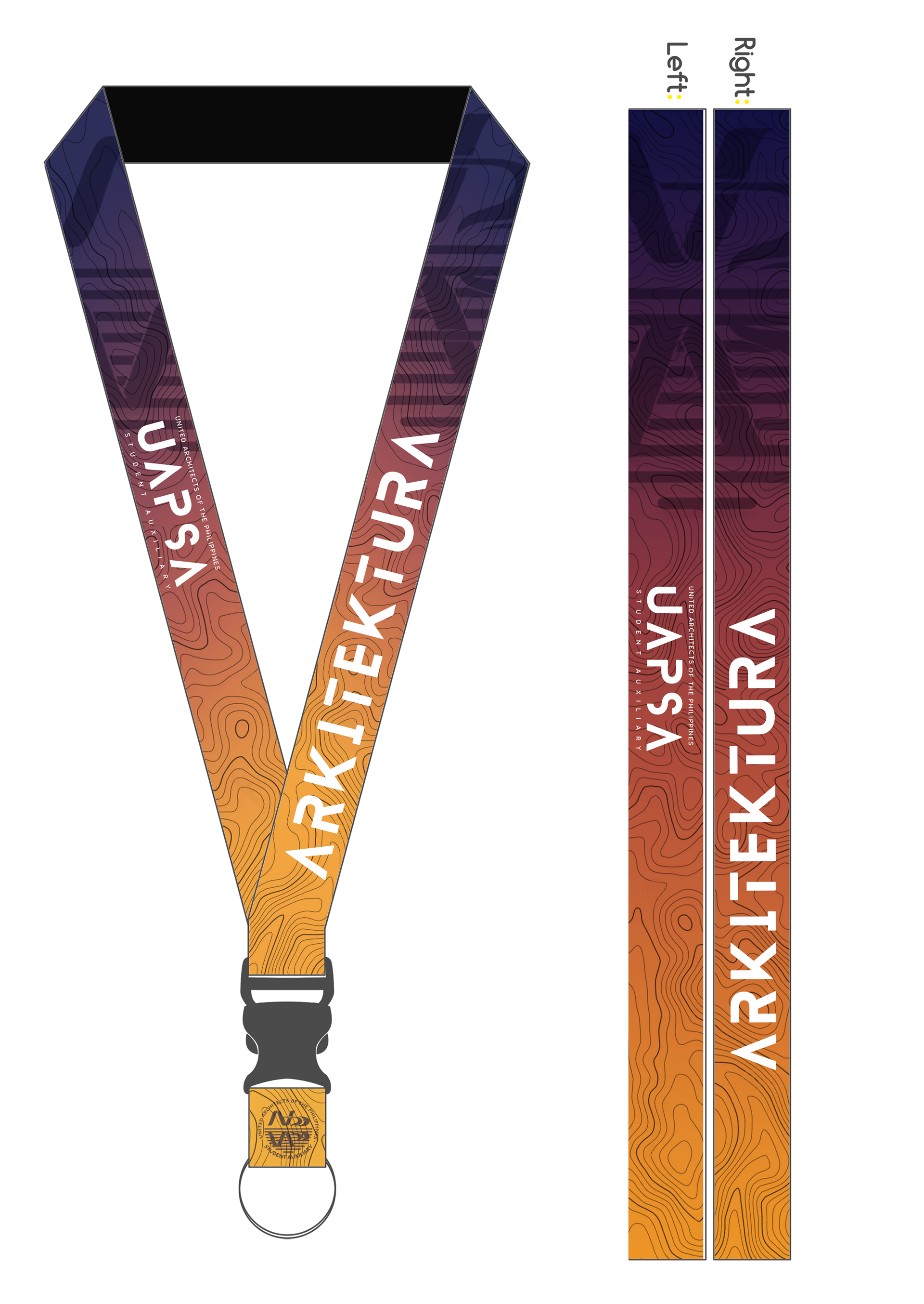 United Architects of the Philippines - Silliman University Chapter Lanyard Design