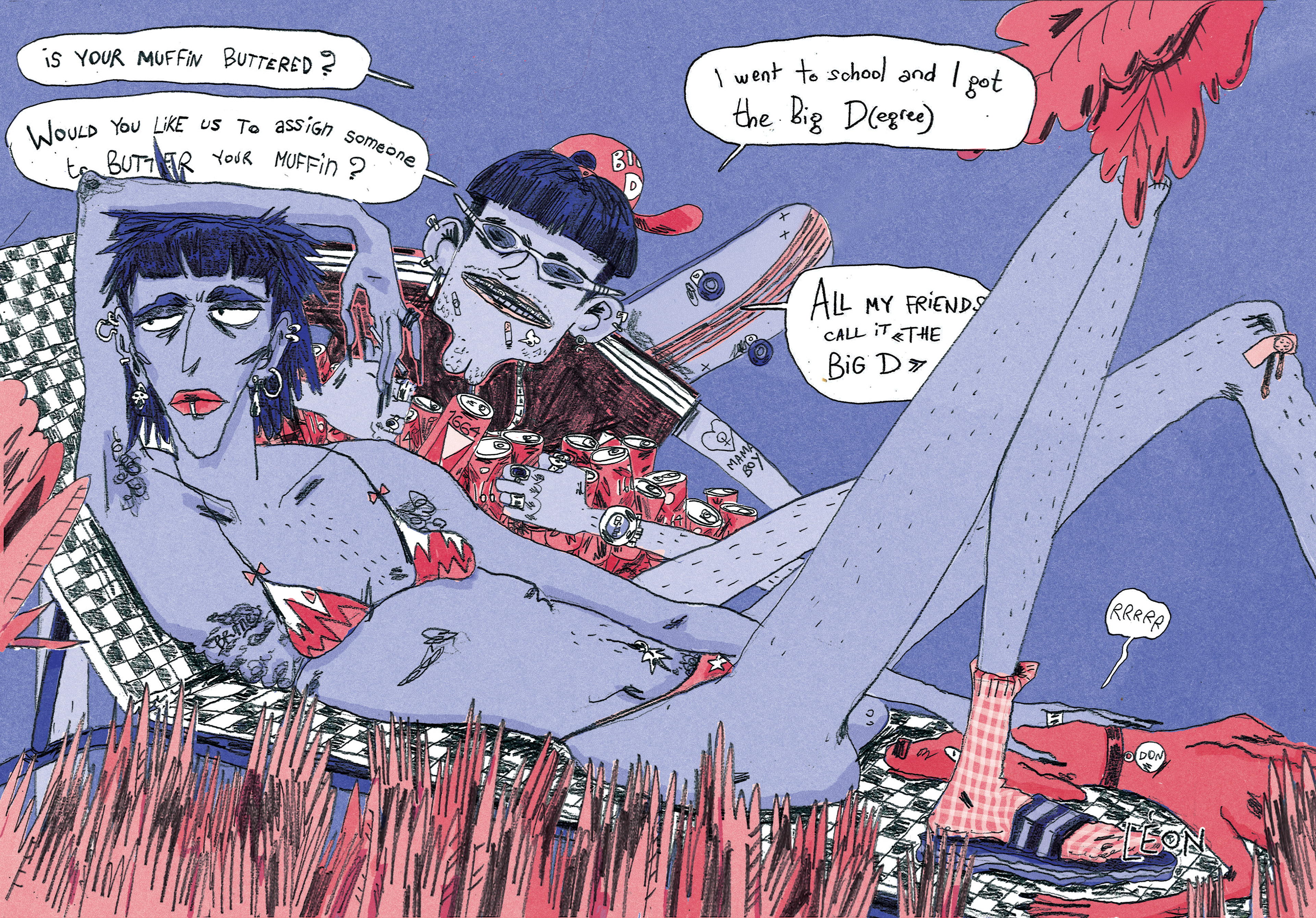 illustration > fanzine libanais Mazza 2023, crayon et photoshop