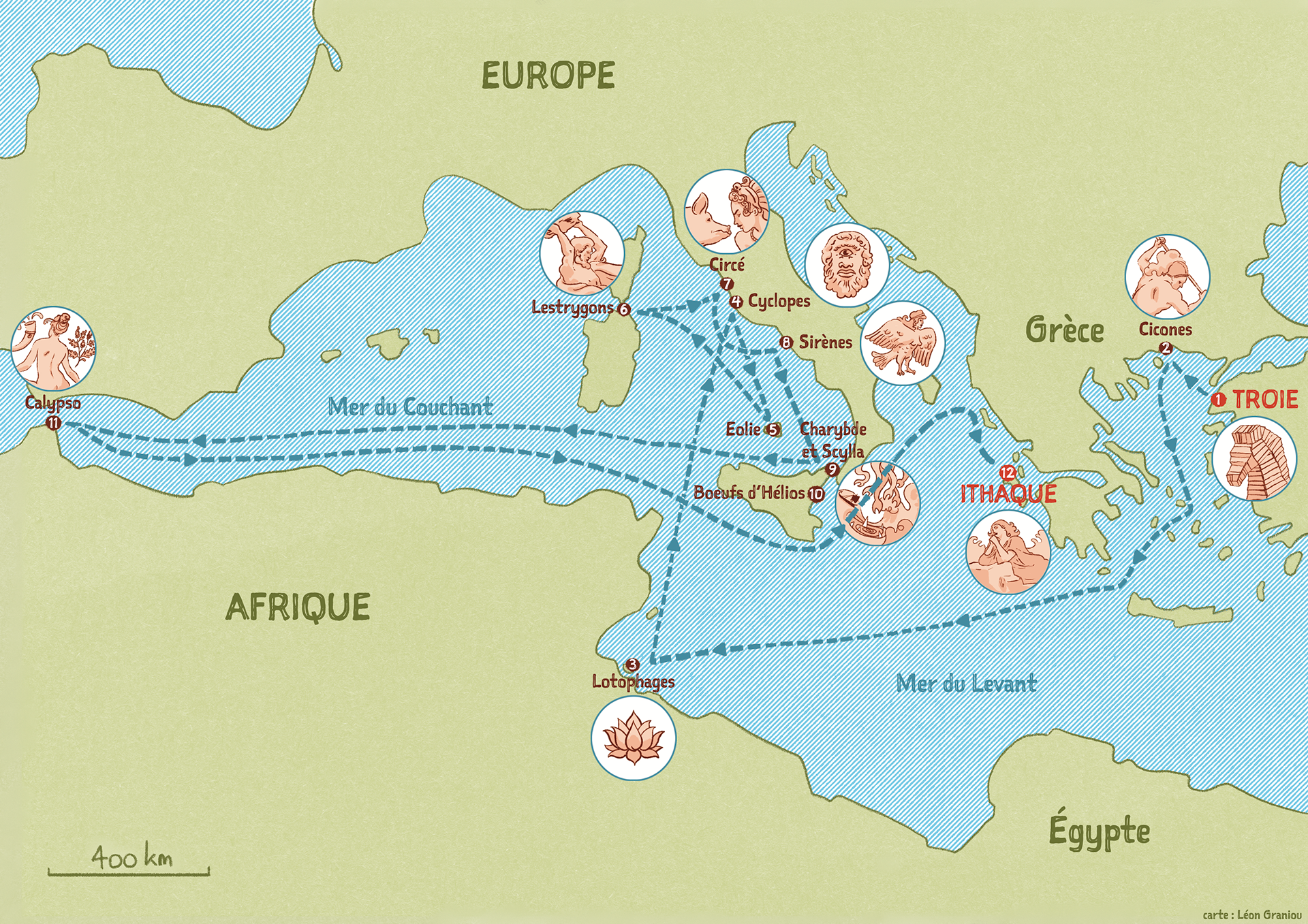 carte, mise en page, visuels > référence cours latinistes lycée Monaco