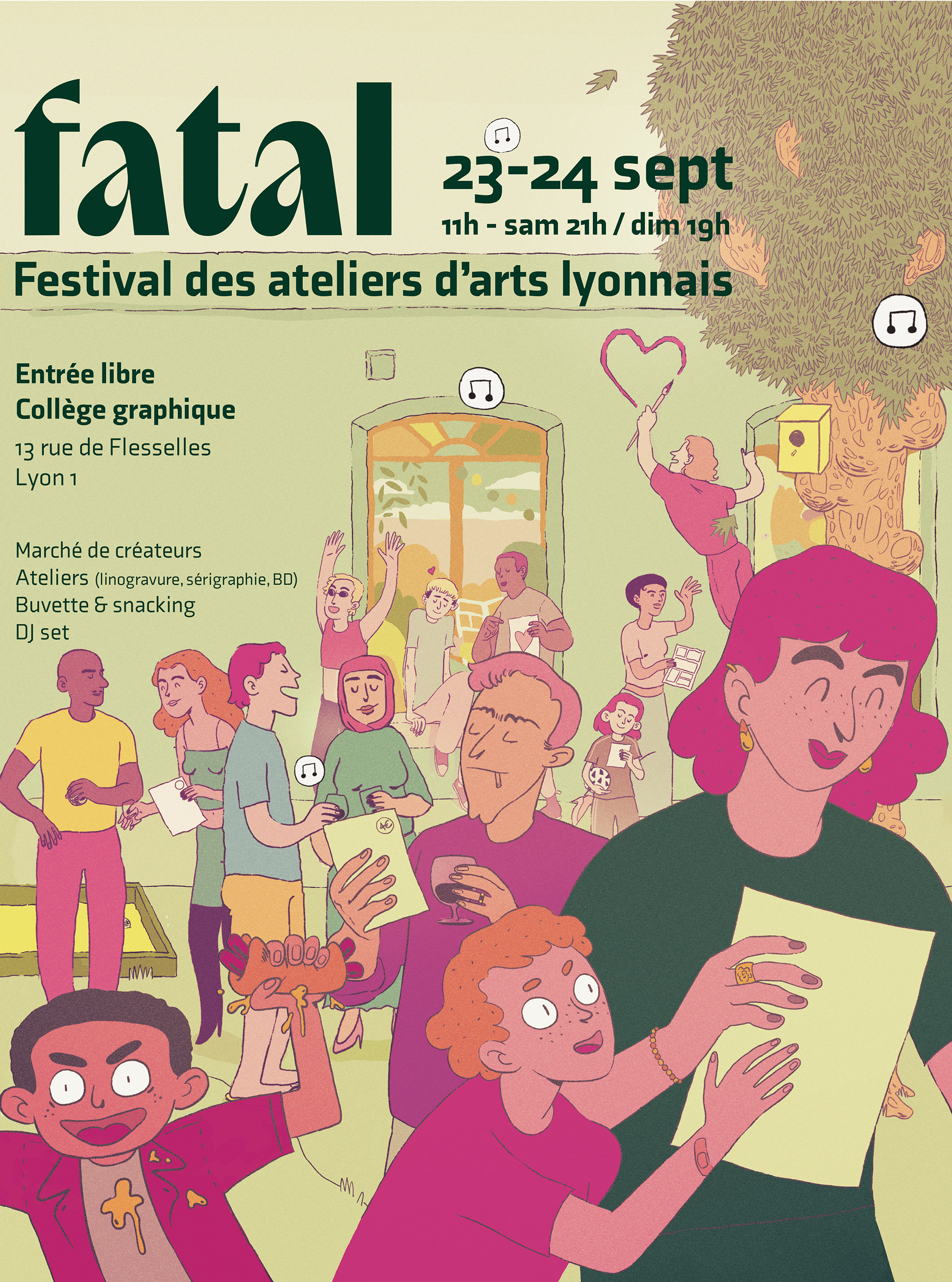 illustration (dessin et couleur) > festival Fatal (reporté au printemps 2024), photoshop
