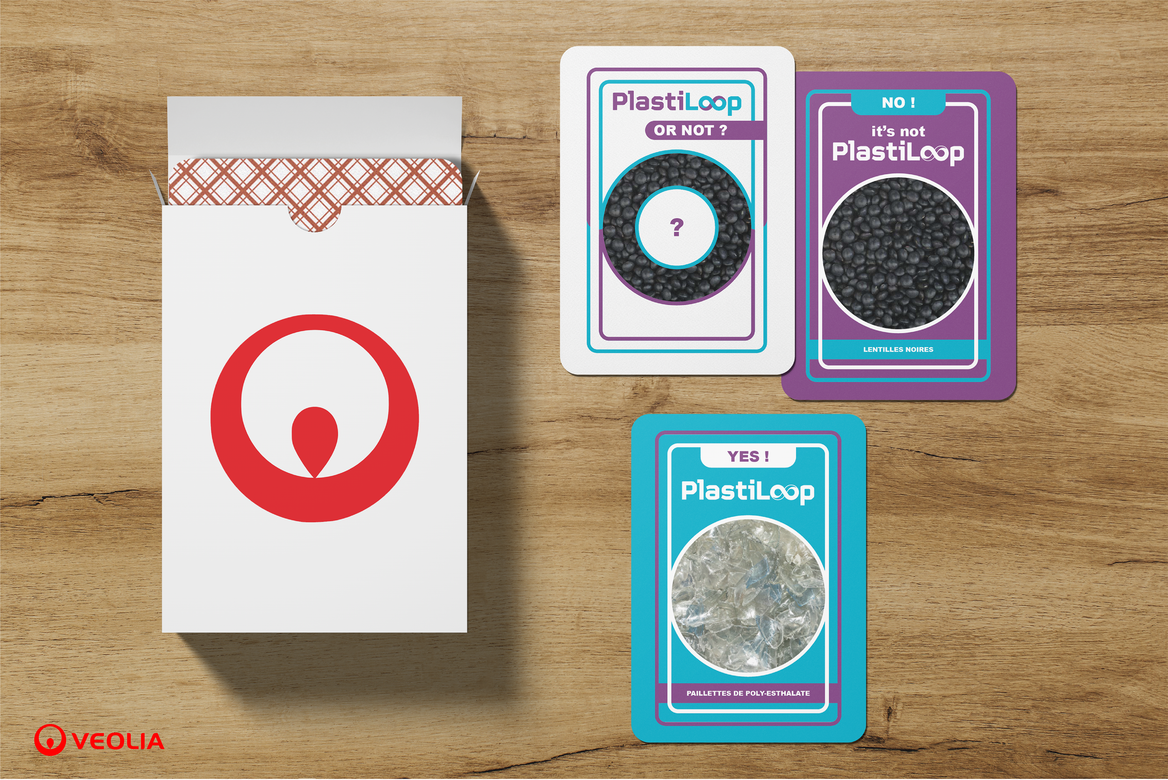 design > jeu de cartes Plastiloop (Veolia)