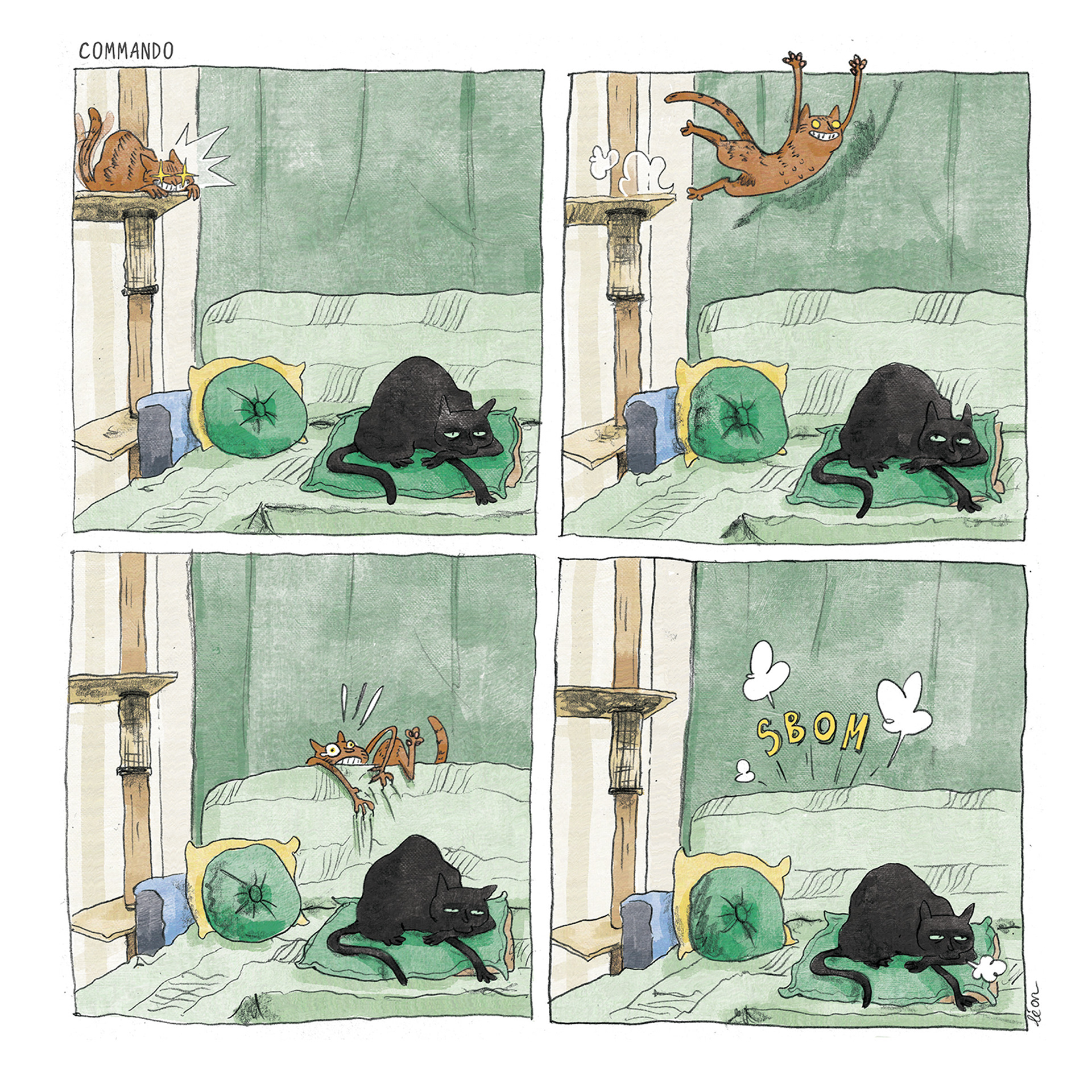 strip 4 cases (dessin et couleur) > crayon, photoshop