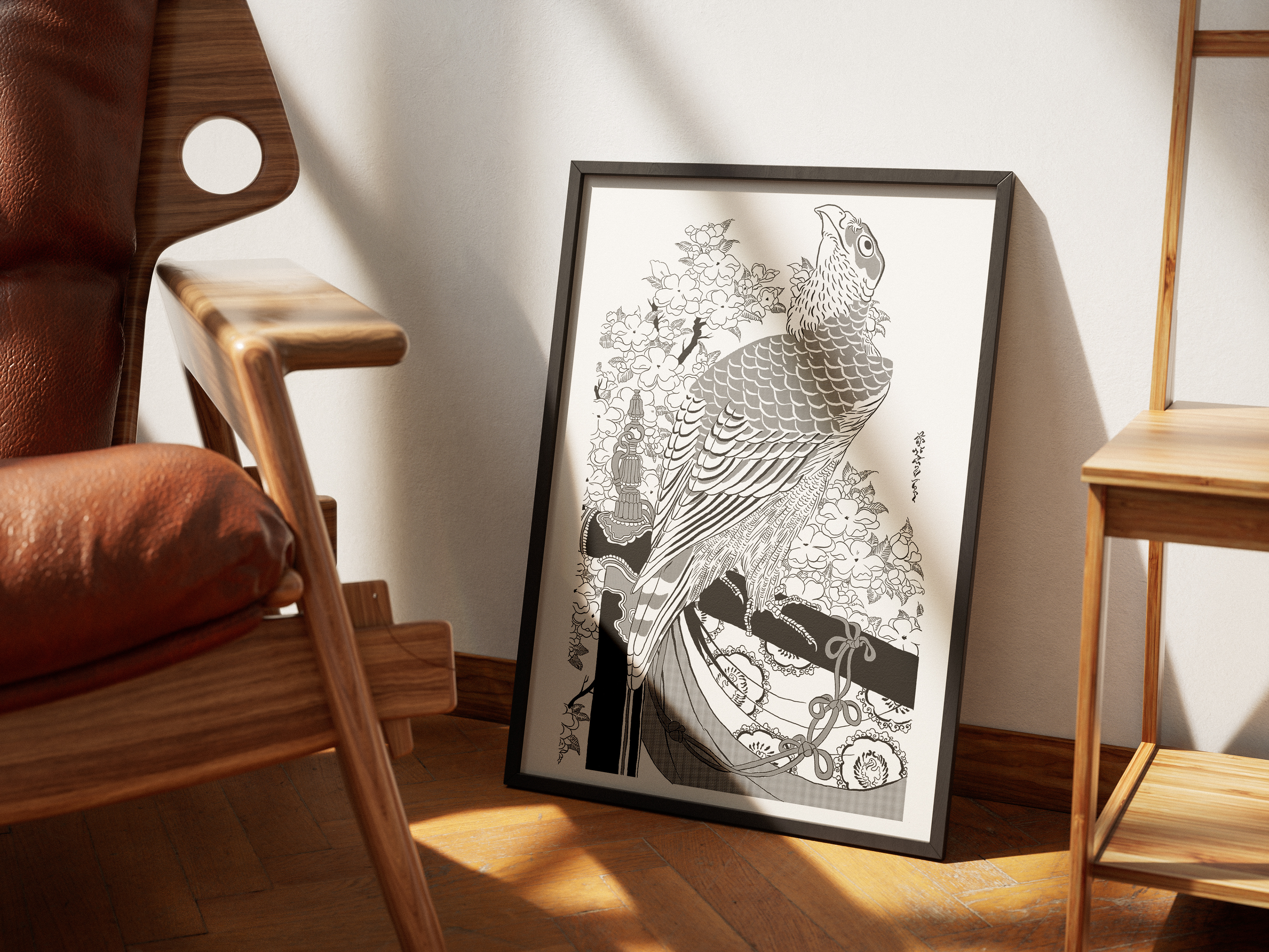 illustration à partir d'une estampe d'Hokusai > photoshop