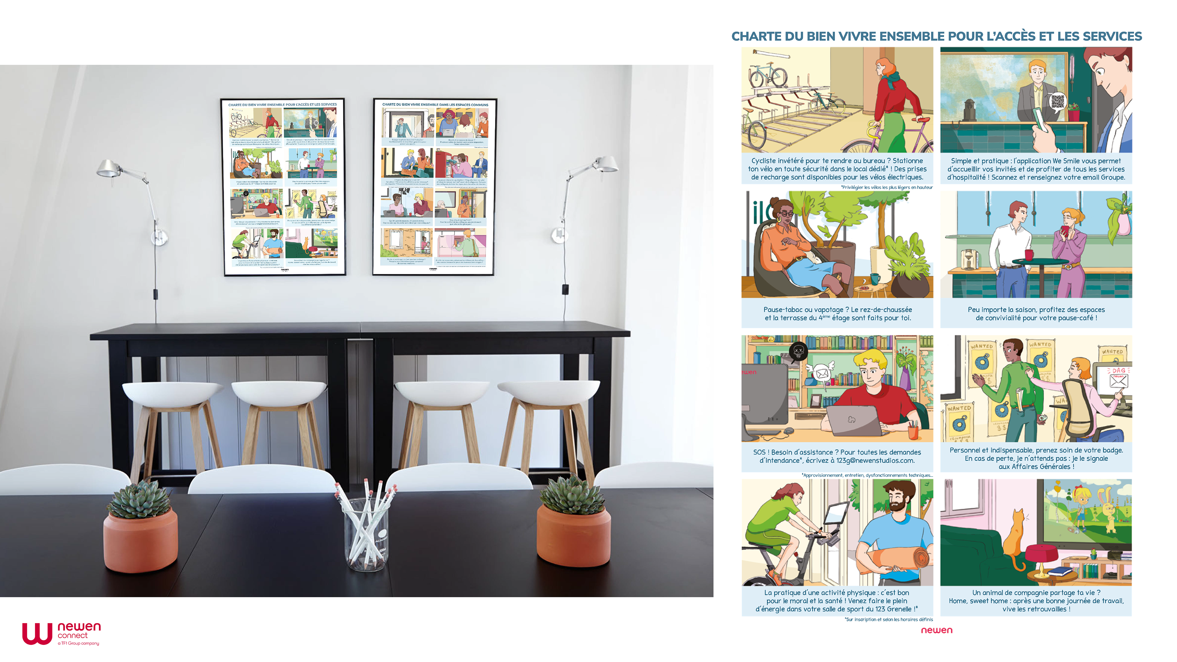 bande dessinée (dessin et couleur) > affiches locaux Newen (TF1)
